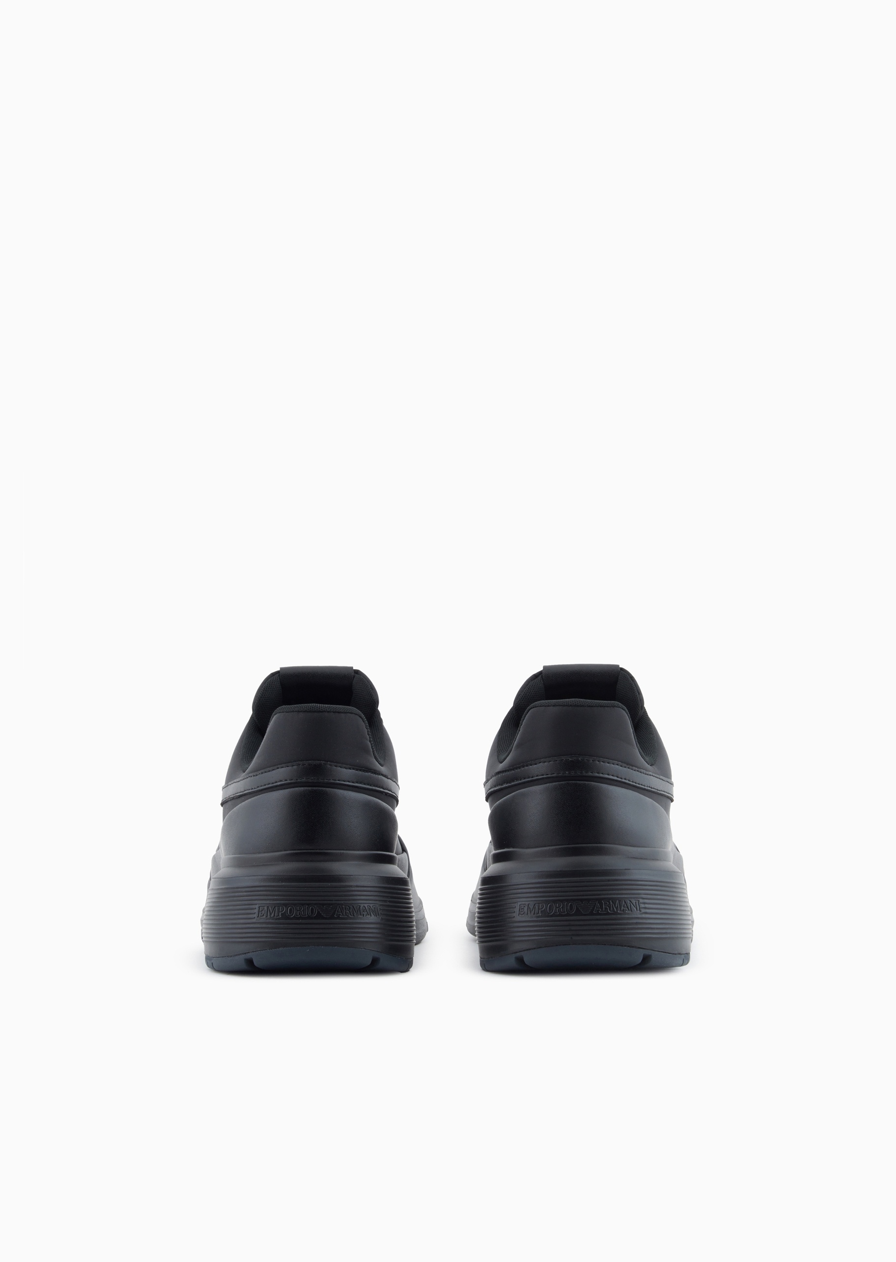 Emporio Armani 男士系带低帮厚底老爹线条拼接运动鞋
