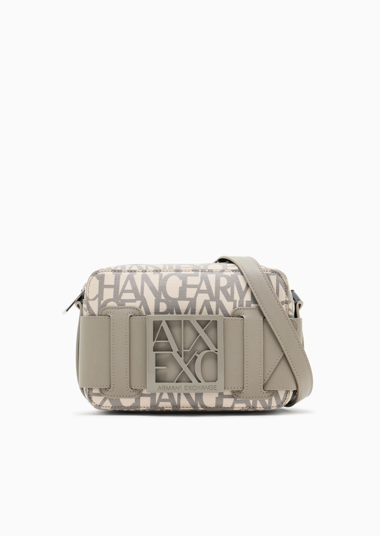 ARMANI EXCHANGE 女士拉链长方形可调节肩带单肩斜挎包