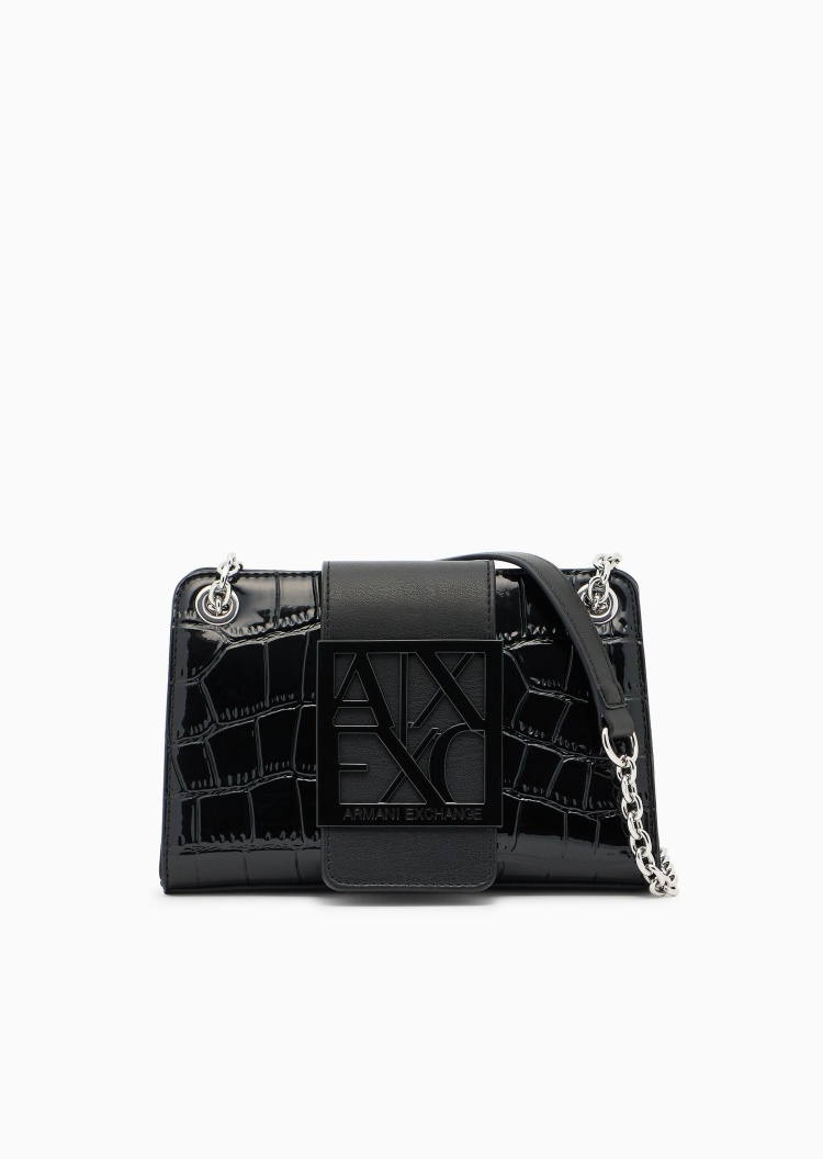 ARMANI EXCHANGE 女士磁扣可调节链条单肩斜挎迷你包