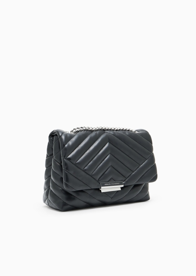 ARMANI EXCHANGE 女士翻盖可调节肩带单肩斜挎邮差包