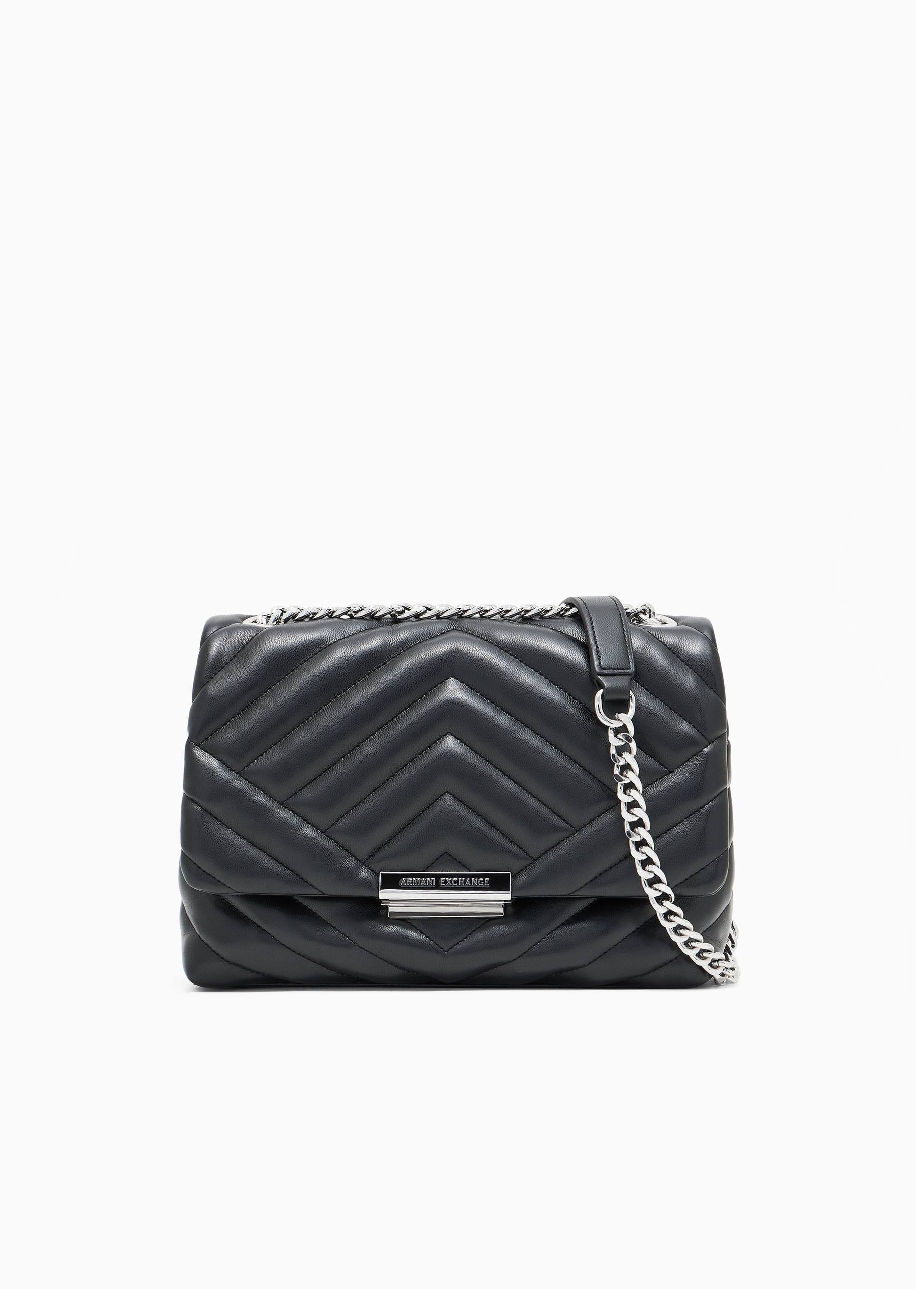 ARMANI EXCHANGE 女士翻盖可调节肩带单肩斜挎邮差包