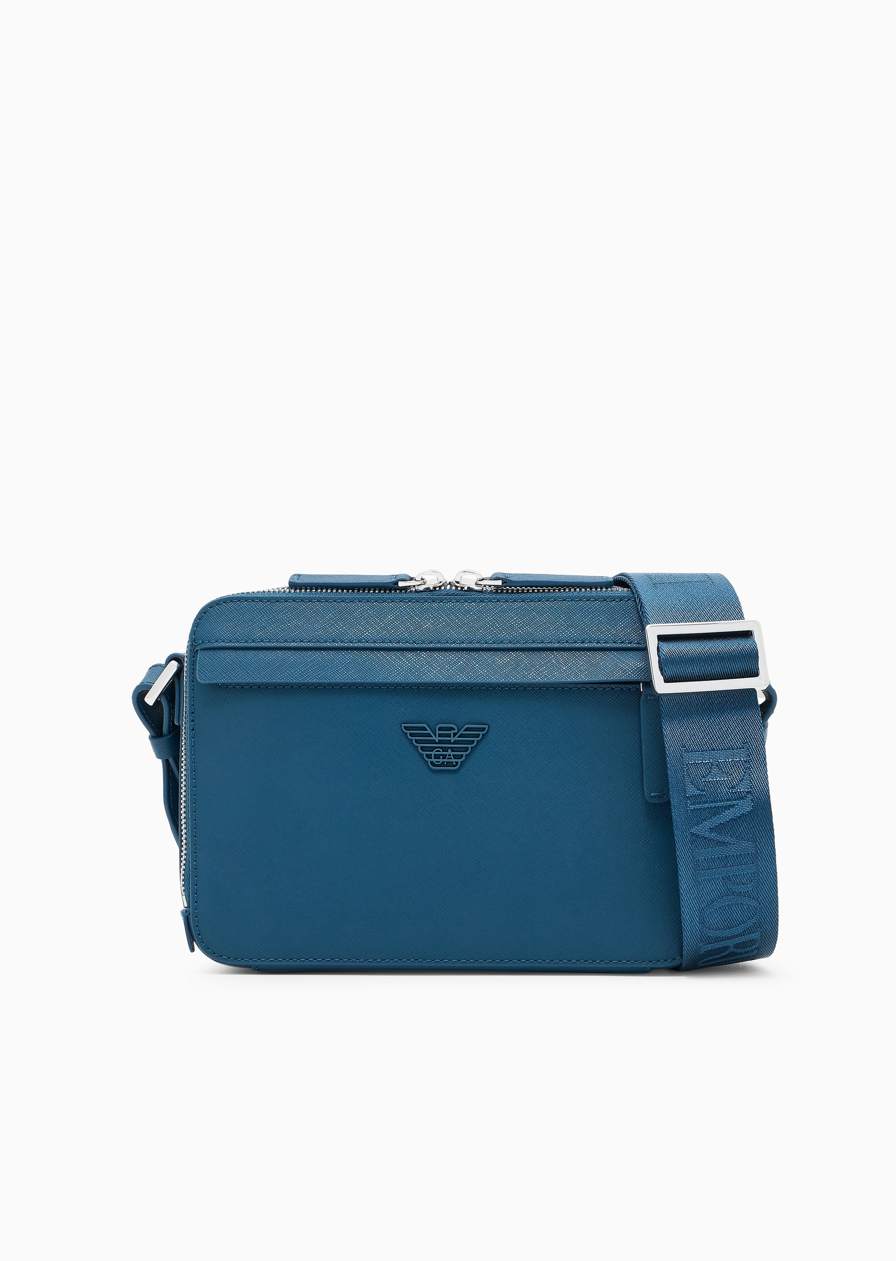 Emporio Armani 男士拉链横款可拆肩带单肩斜挎包