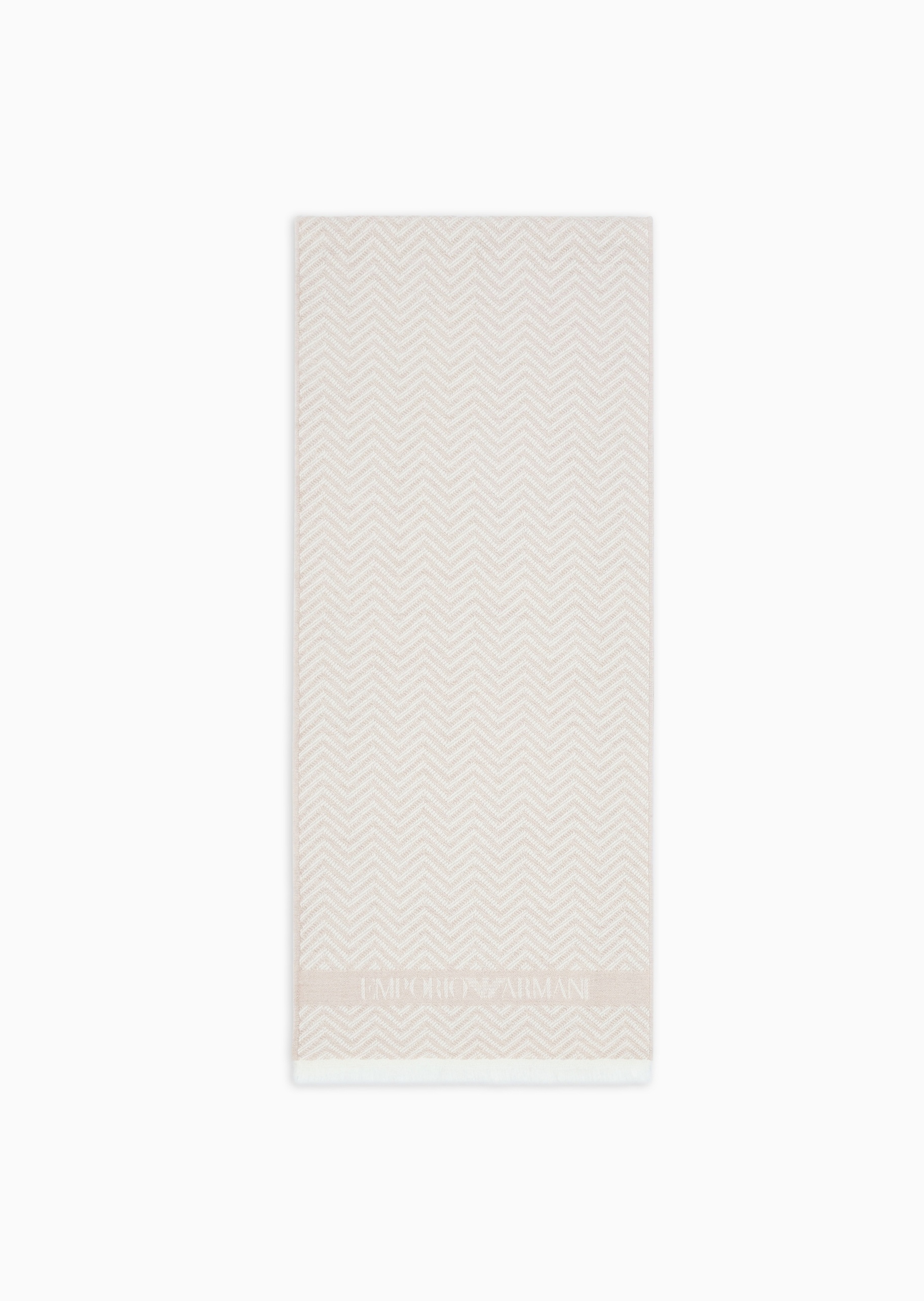 Emporio Armani 男士绵羊毛提花商务户外保暖围巾