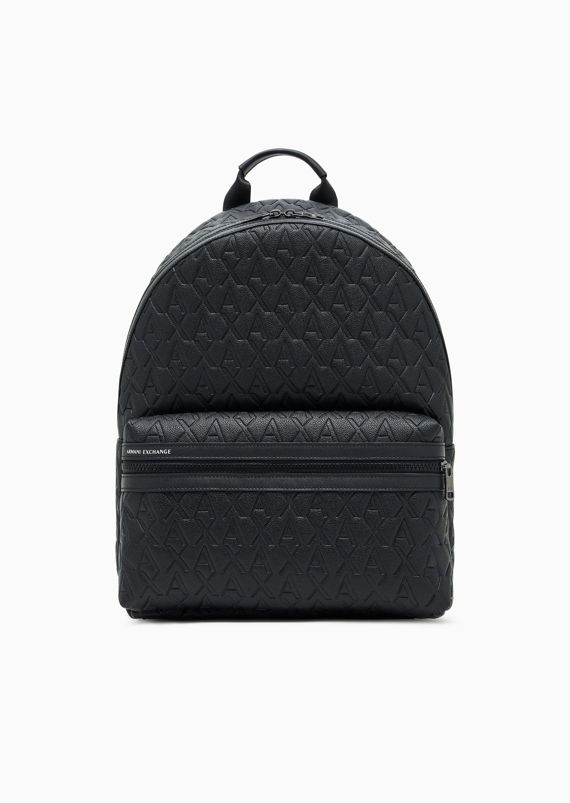 ARMANI EXCHANGE 男士拉链圆形大容量老花手提双肩包