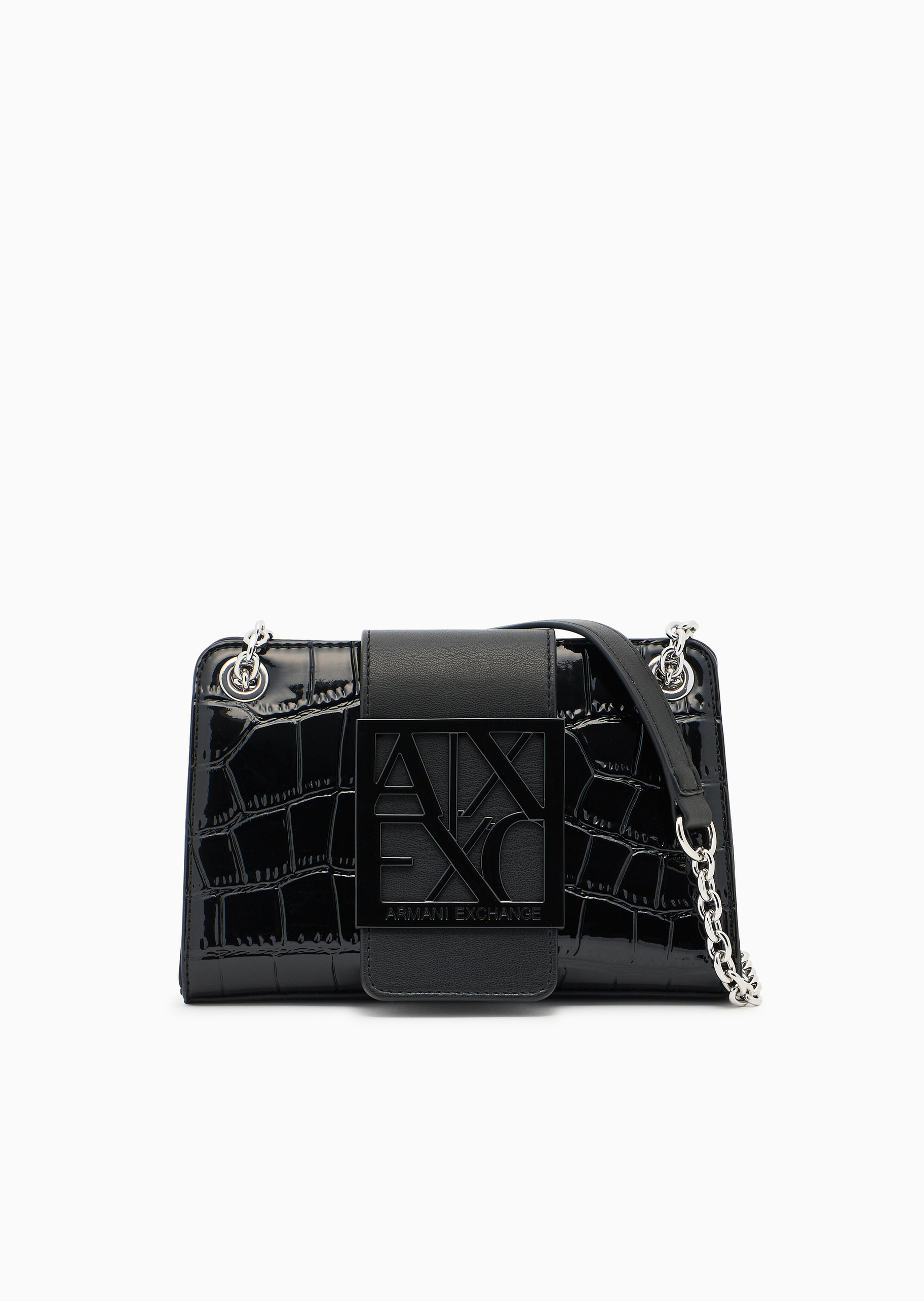 ARMANI EXCHANGE 女士磁扣可调节链条单肩斜挎迷你包