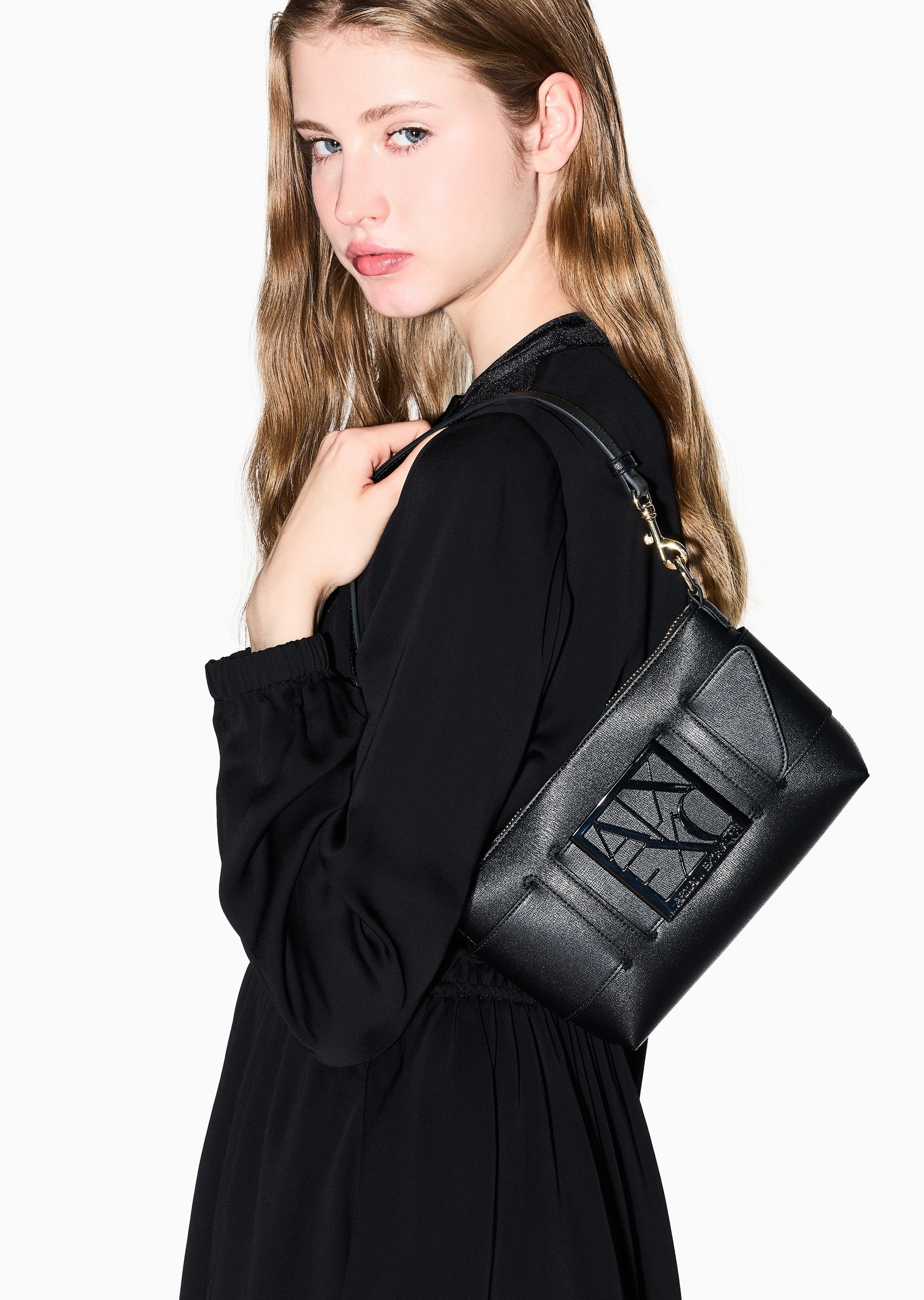 ARMANI EXCHANGE 女士拉链横款可拆卸肩带腋下手提单肩包