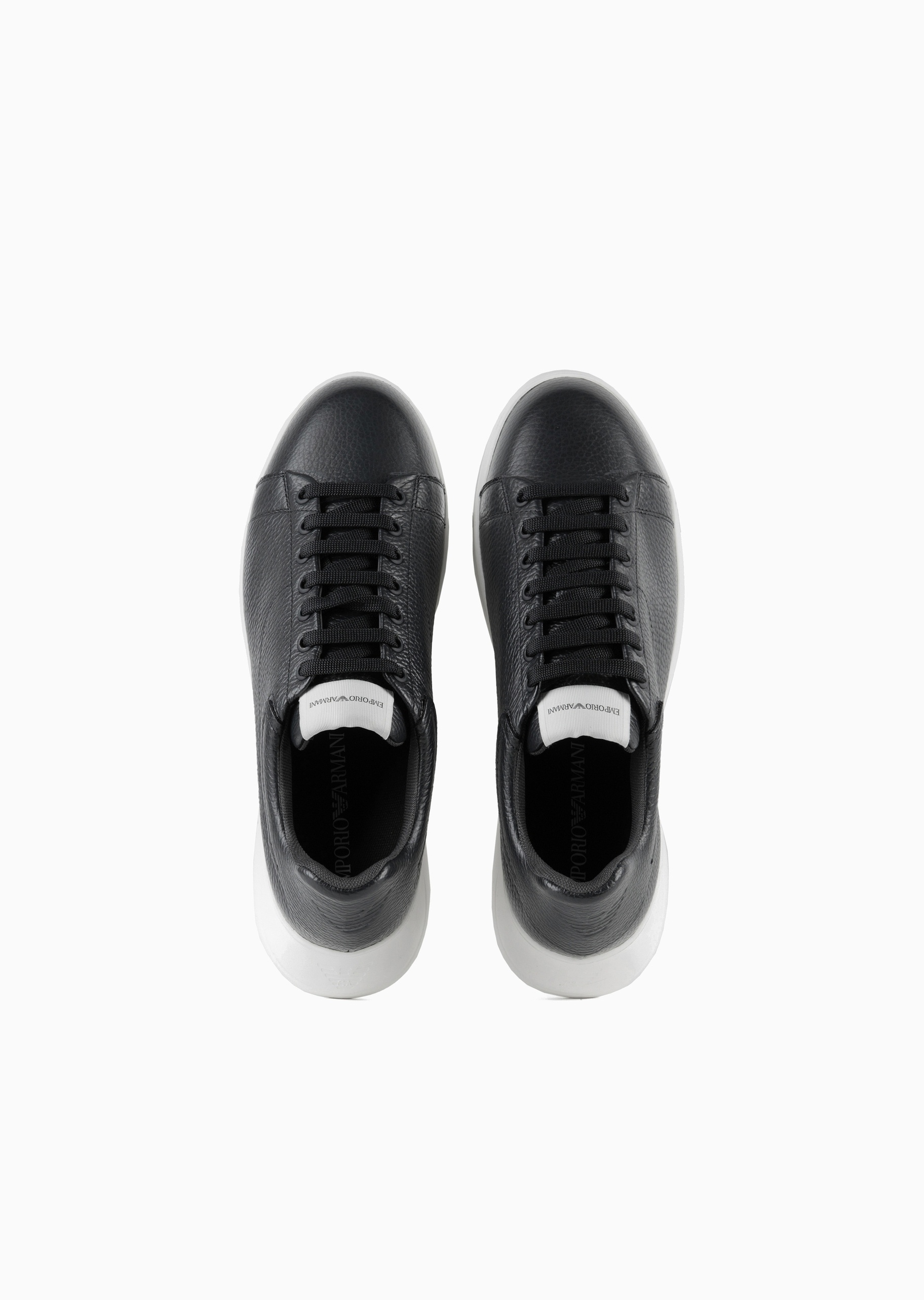 Emporio Armani 男士粒面牛皮绑带轻户外休闲运动鞋