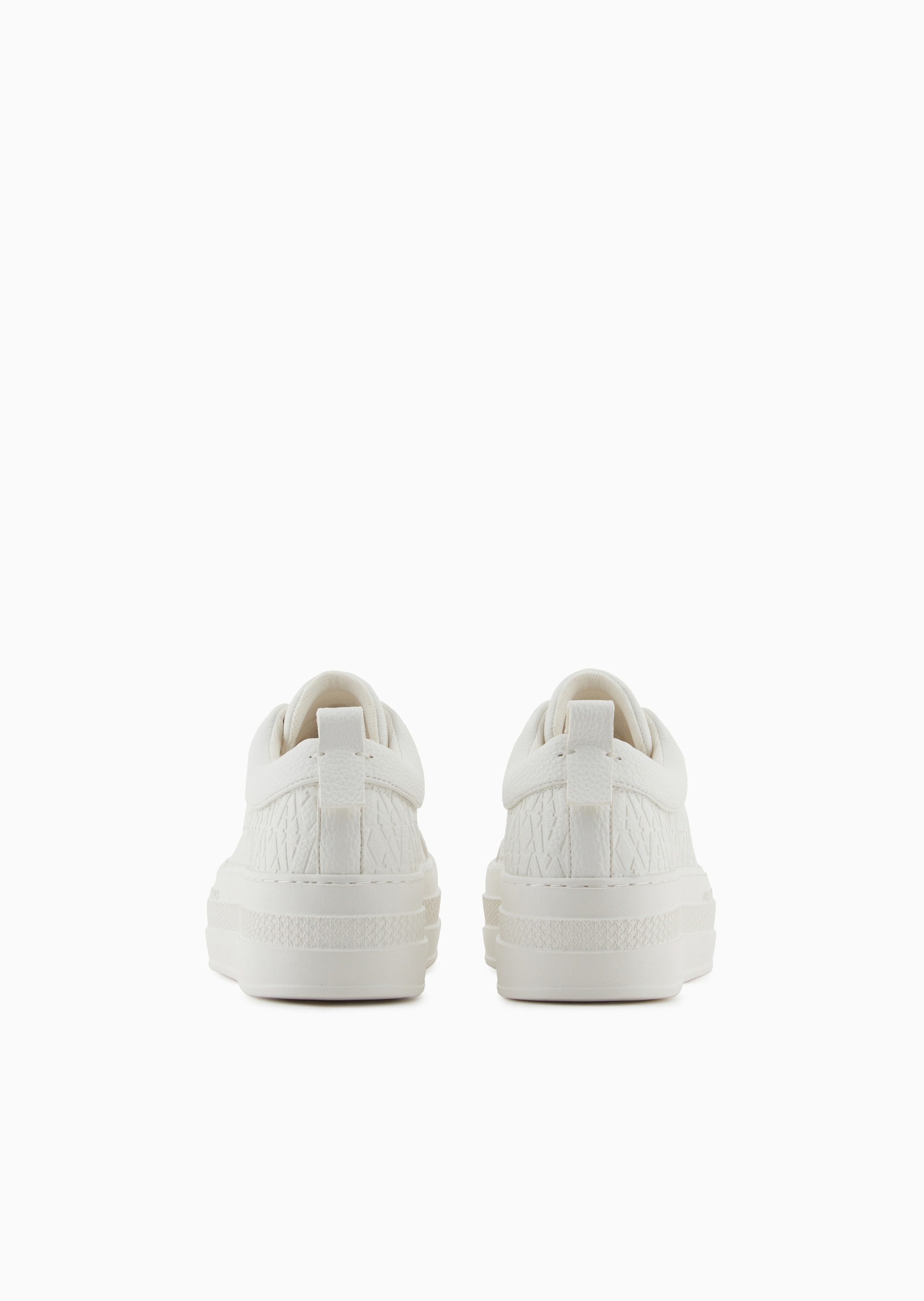 ARMANI EXCHANGE 女士系带低帮圆头厚底增高休闲鞋