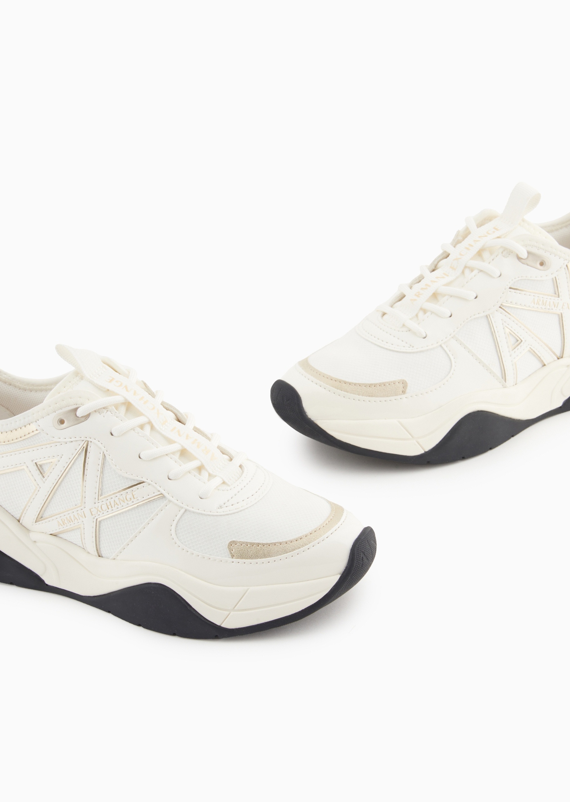 ARMANI EXCHANGE 女士系带低帮厚底老爹运动休闲鞋