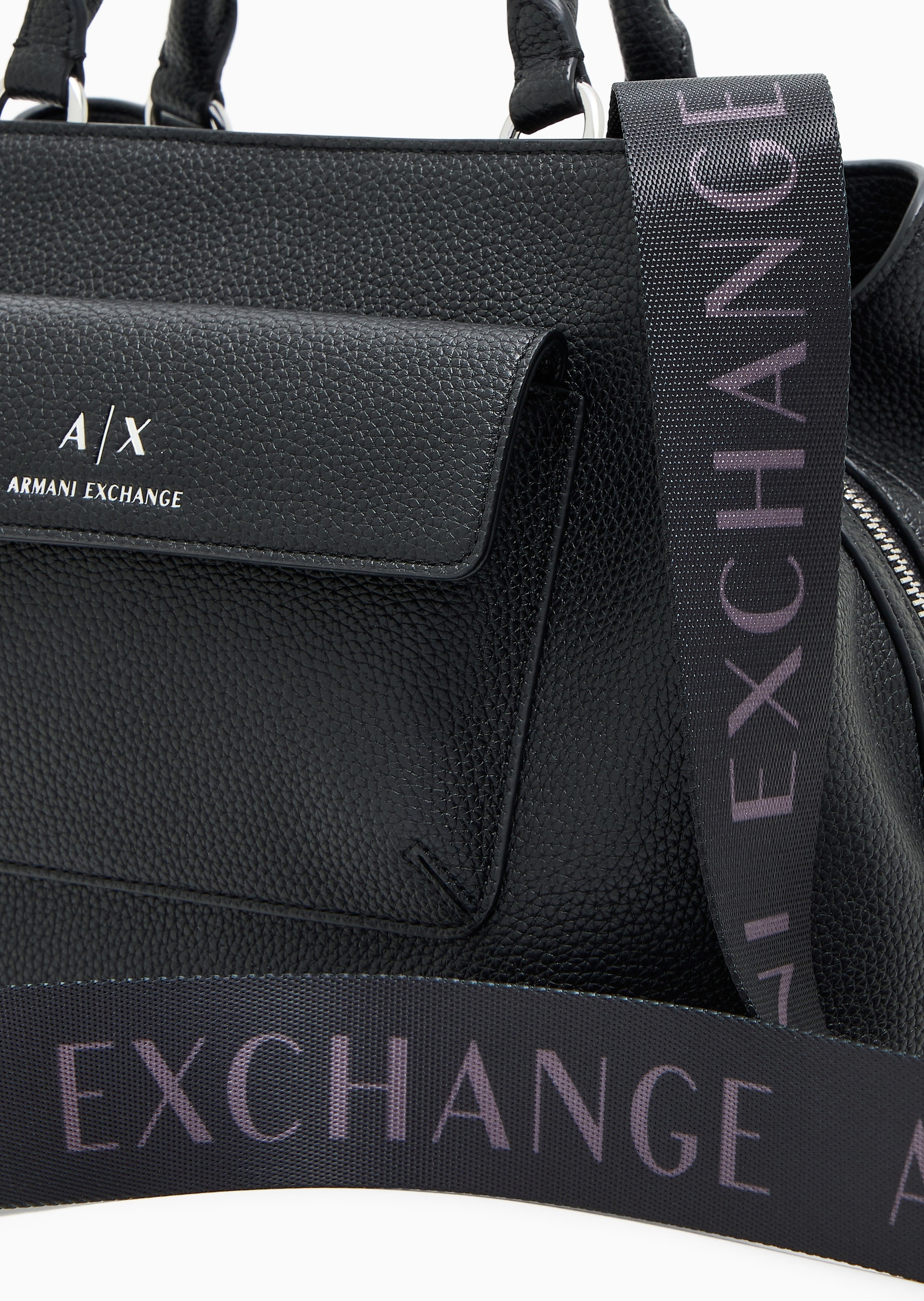 ARMANI EXCHANGE 女士拉链可拆肩带通勤风单肩斜挎手提包