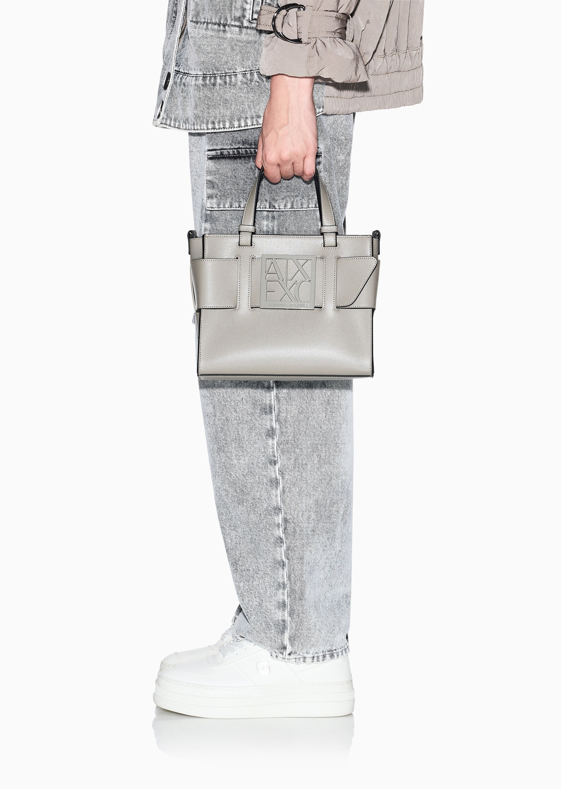 ARMANI EXCHANGE 女士商务通勤小号单肩手提斜挎托特包