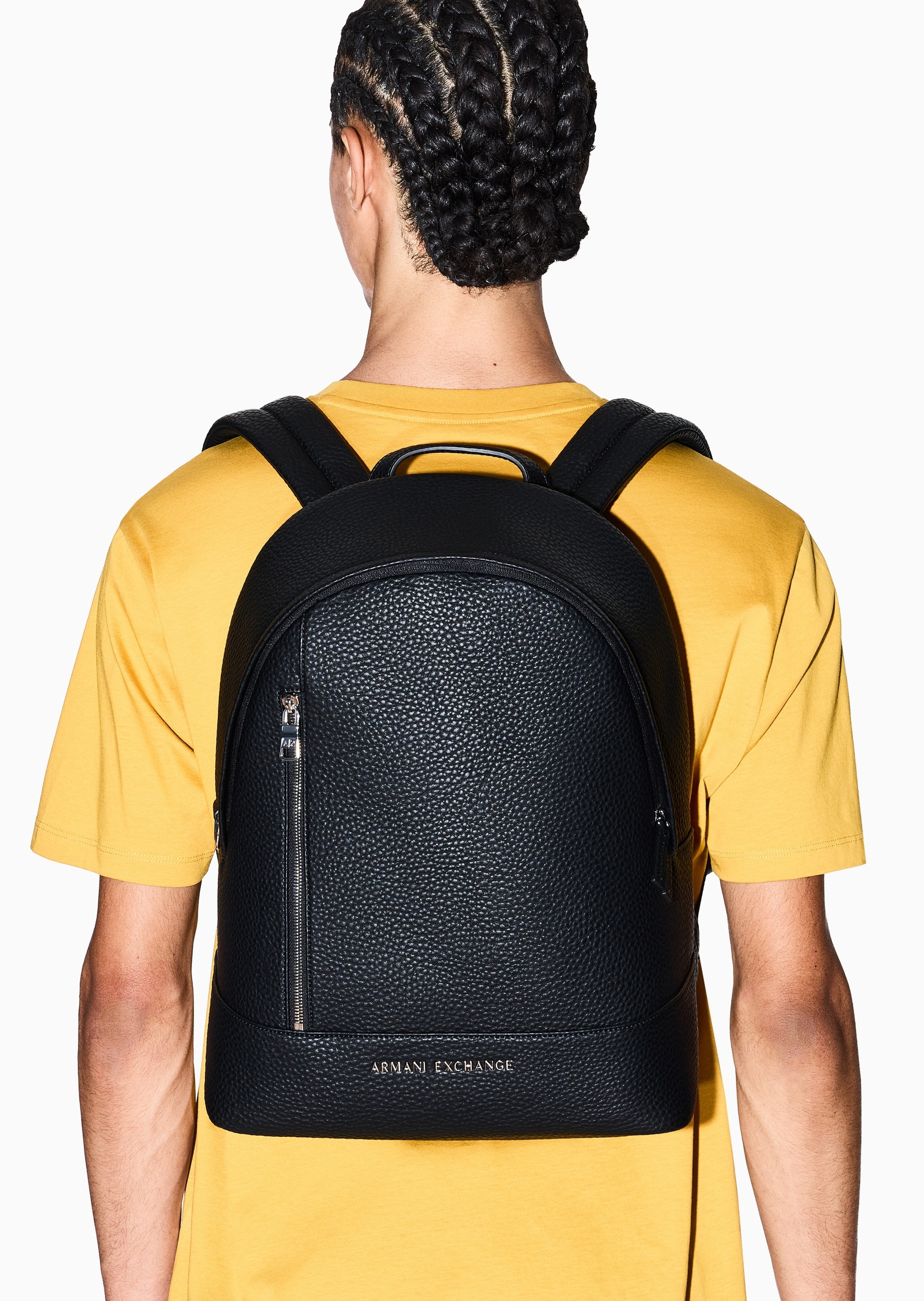 ARMANI EXCHANGE 男士拉链可调节肩带大容量手提双肩包