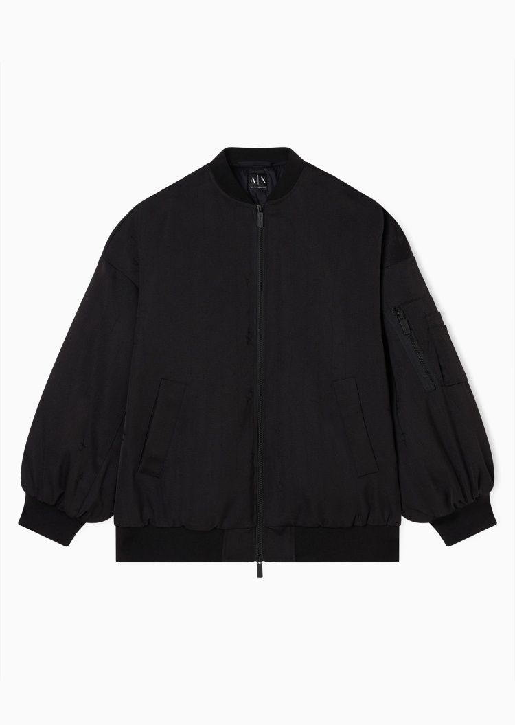 ARMANI EXCHANGE 女士长袖棒球领拉链门襟休闲棉服