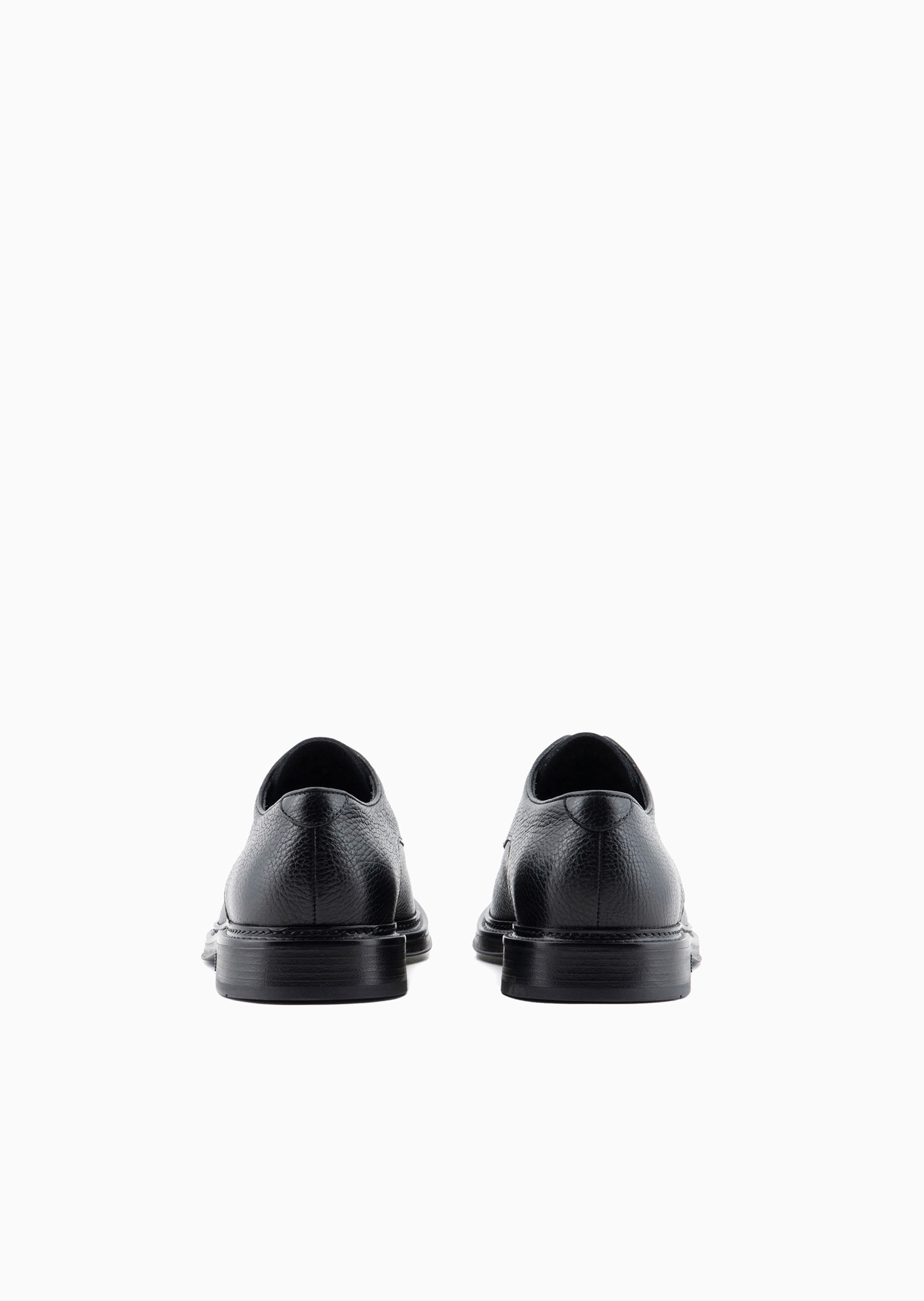 Emporio Armani 男士犊牛皮革低帮圆头德比系带鞋