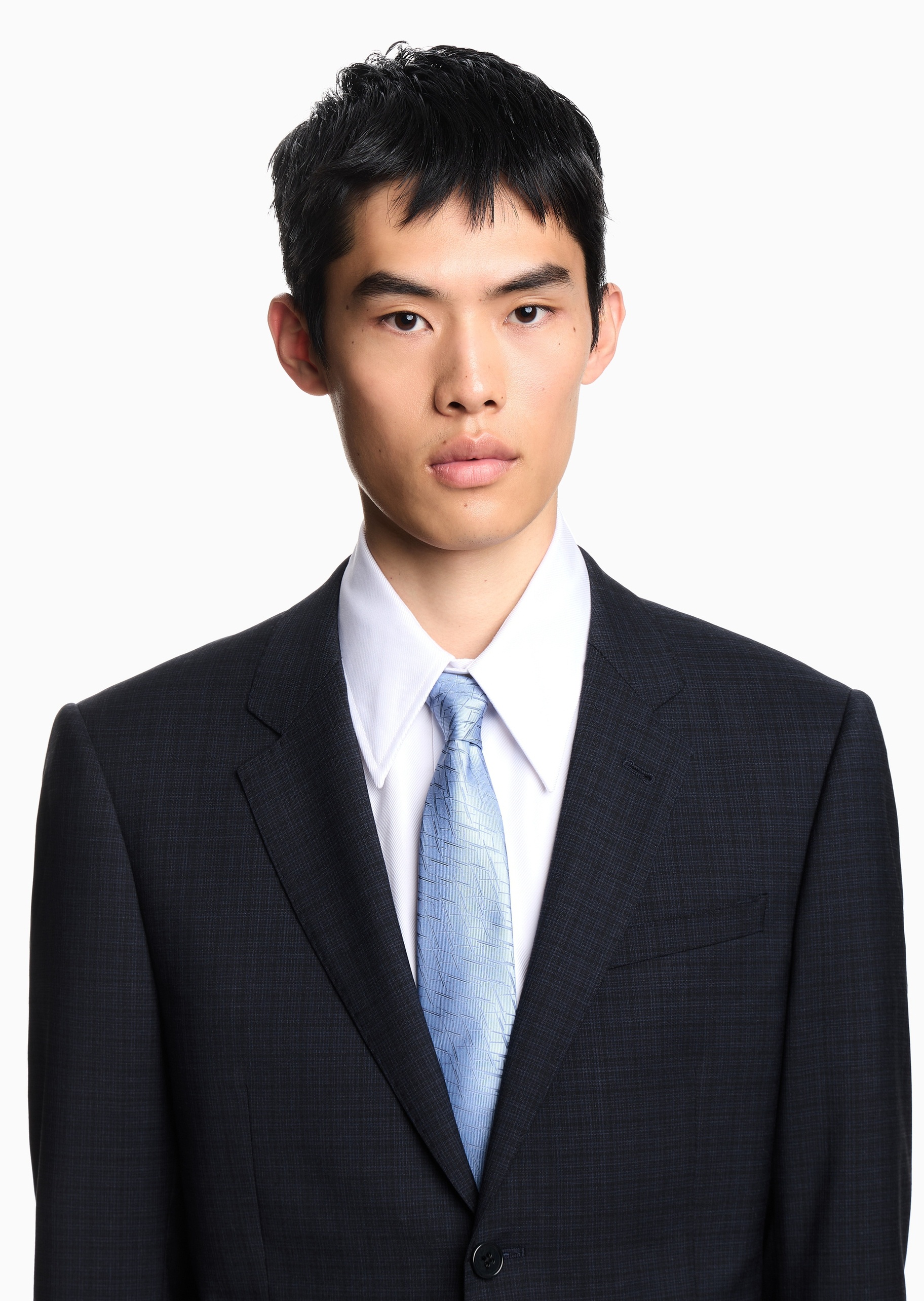 Emporio Armani 男士桑蚕丝手打箭头型通体创意提花领带