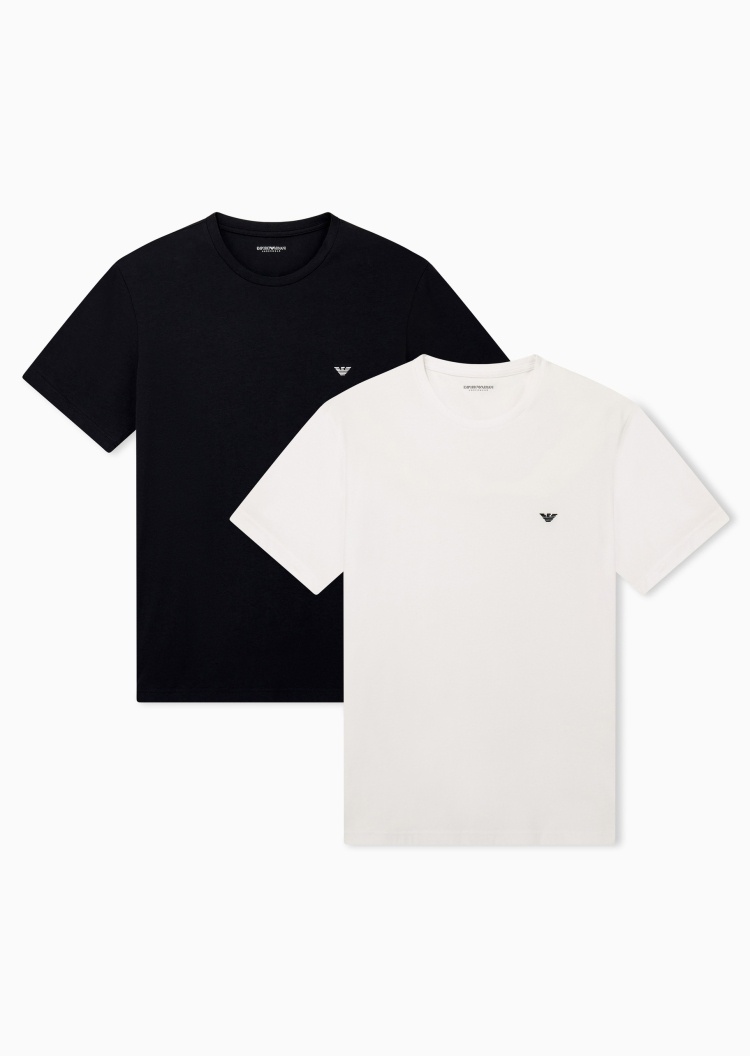 Emporio Armani 男士短袖T恤两件装打底亲肤柔软家居睡衣
