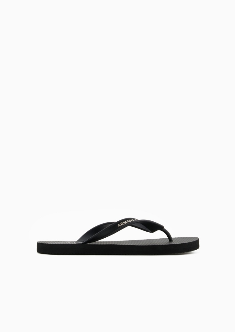 ARMANI EXCHANGE 男士人字袢带平底时尚休闲夹脚拖鞋