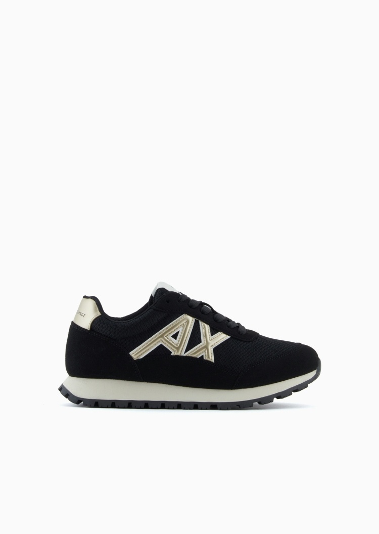 ARMANI EXCHANGE 女士系带低帮网布拼接撞色休闲运动鞋