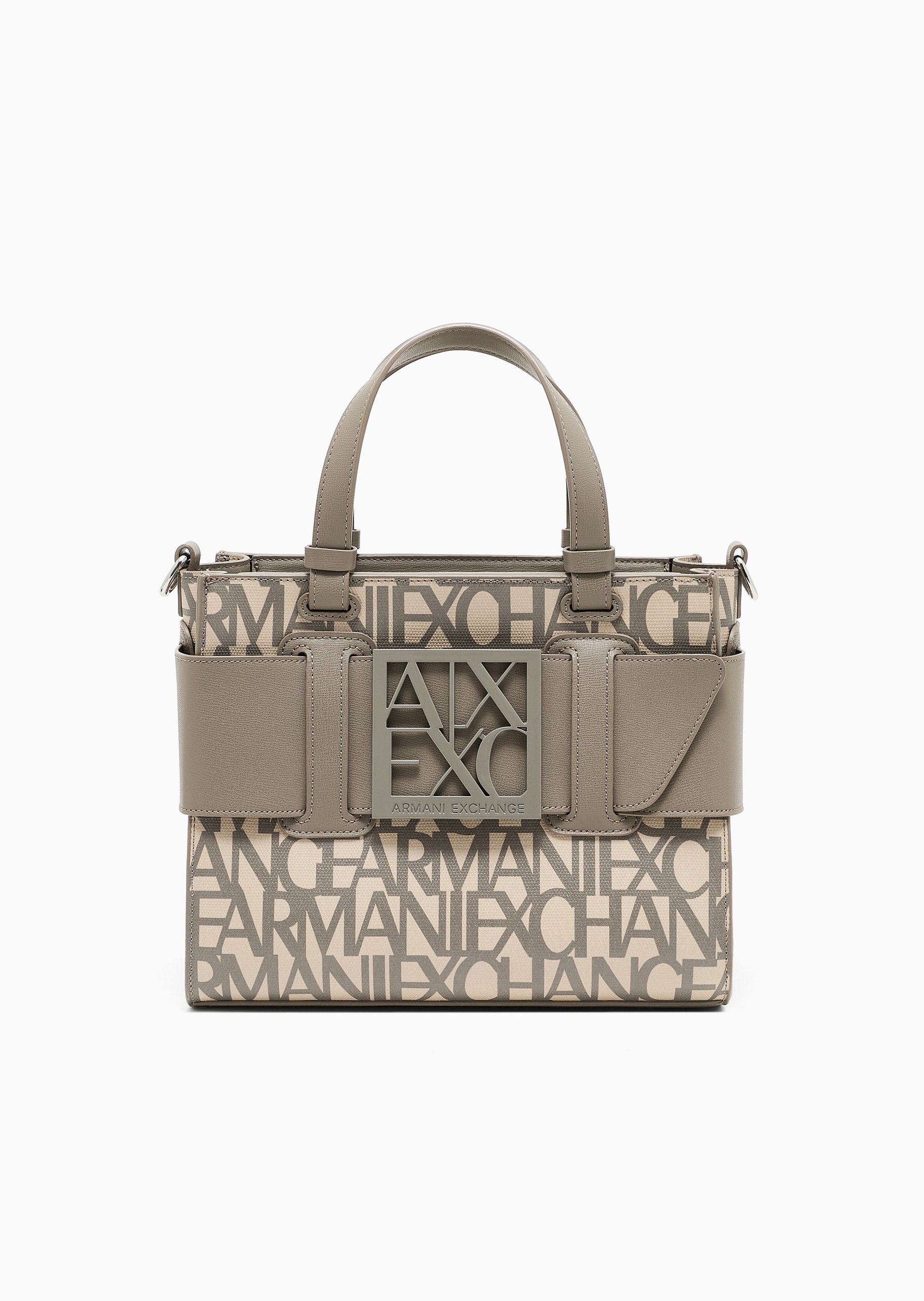 ARMANI EXCHANGE 女士休闲通勤老花单肩手提斜挎托特包