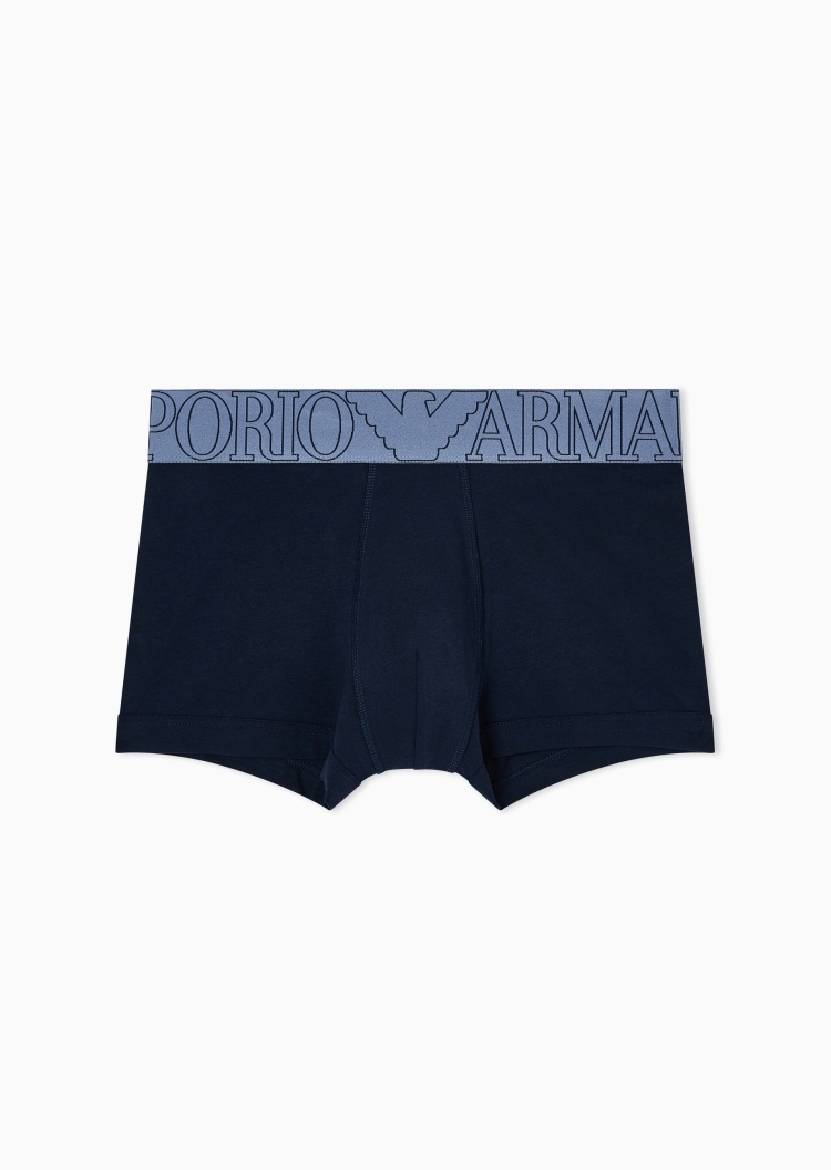 Emporio Armani 男士纯棉LOGO印花平角内裤轻奢礼物