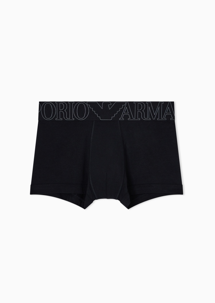Emporio Armani 男士纯棉弹力平角LOGO标识内裤