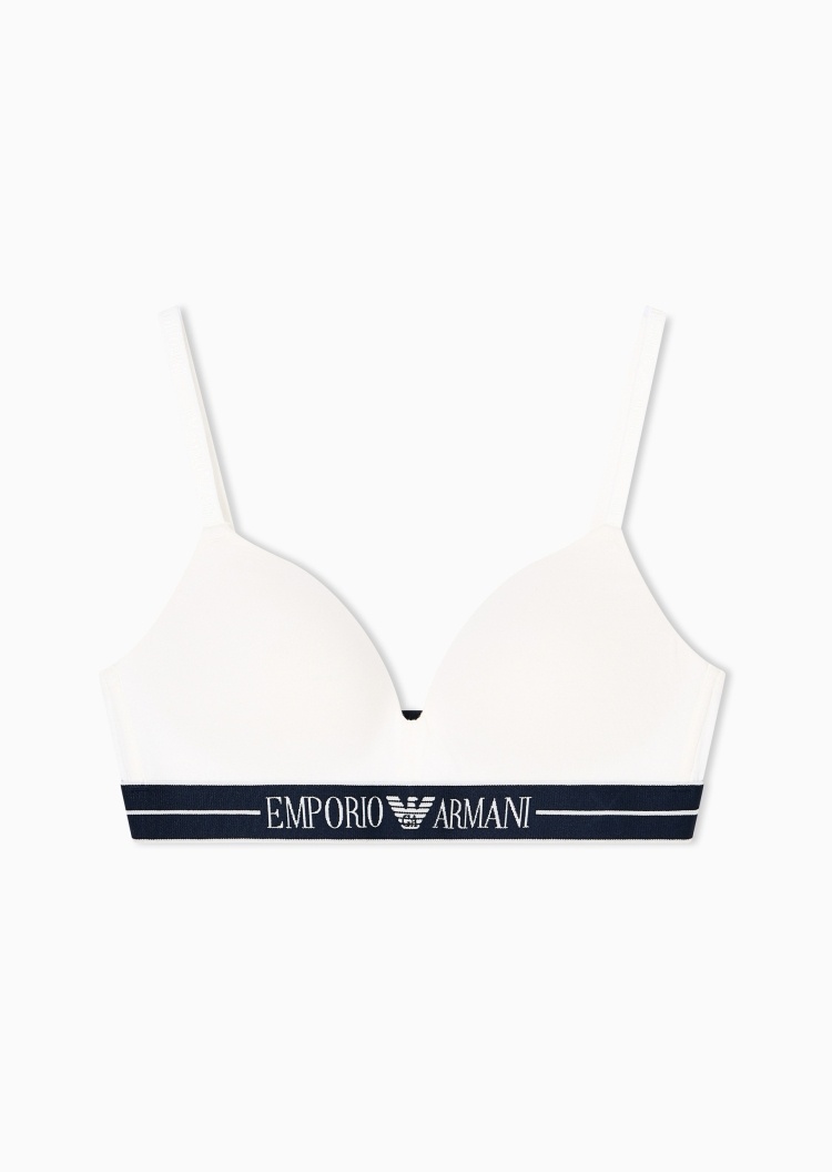 Emporio Armani 女士纯棉织带细肩带无钢圈内衣文胸