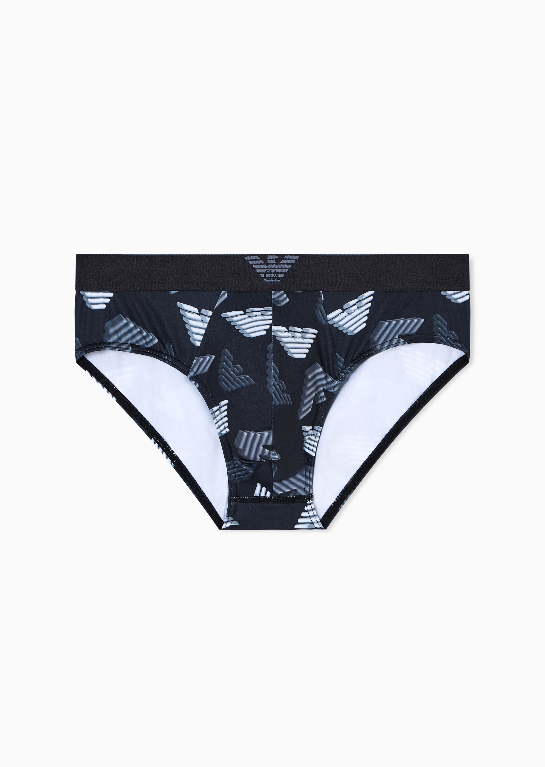 Emporio Armani 男士弹力三角多彩鹰标印花时尚内裤