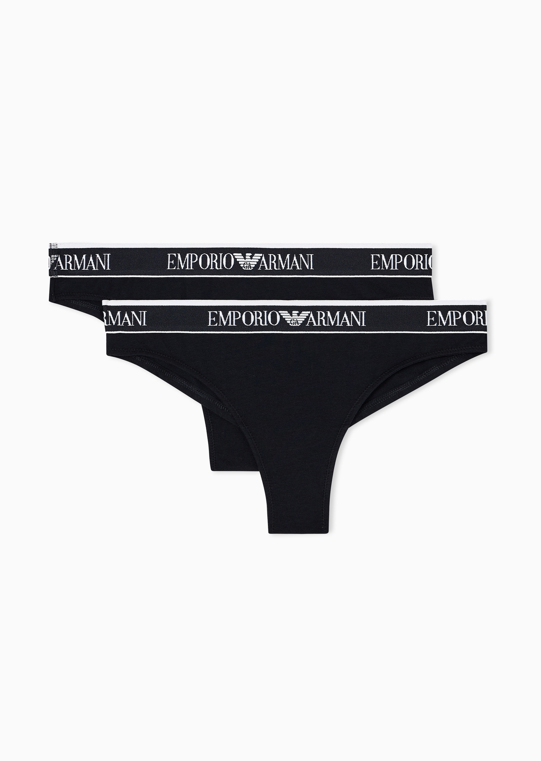 Emporio Armani 女士纯棉弹力T型三角两条装内裤套装