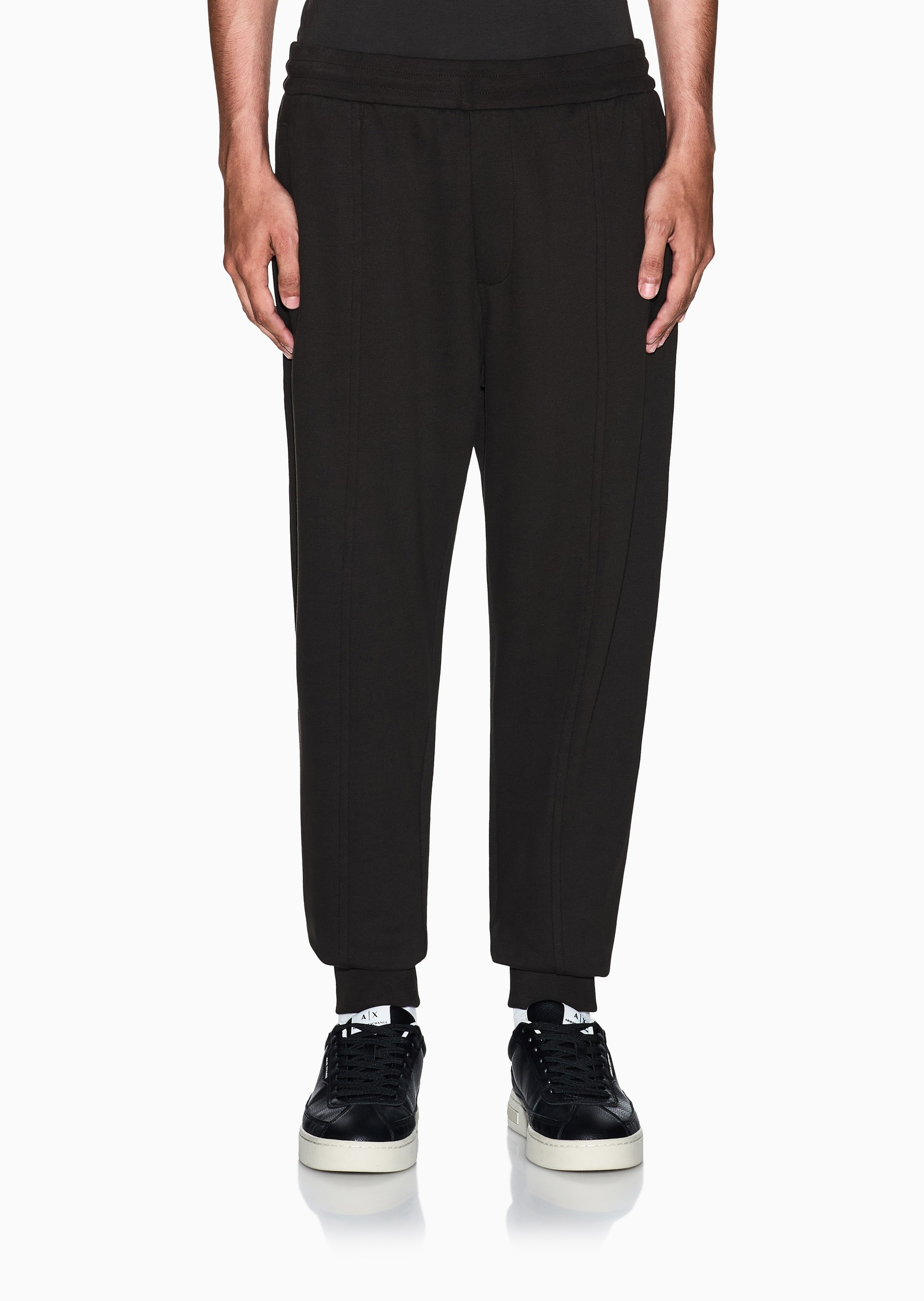 ARMANI EXCHANGE 男士纯棉重磅宽松休闲运动卫裤长裤