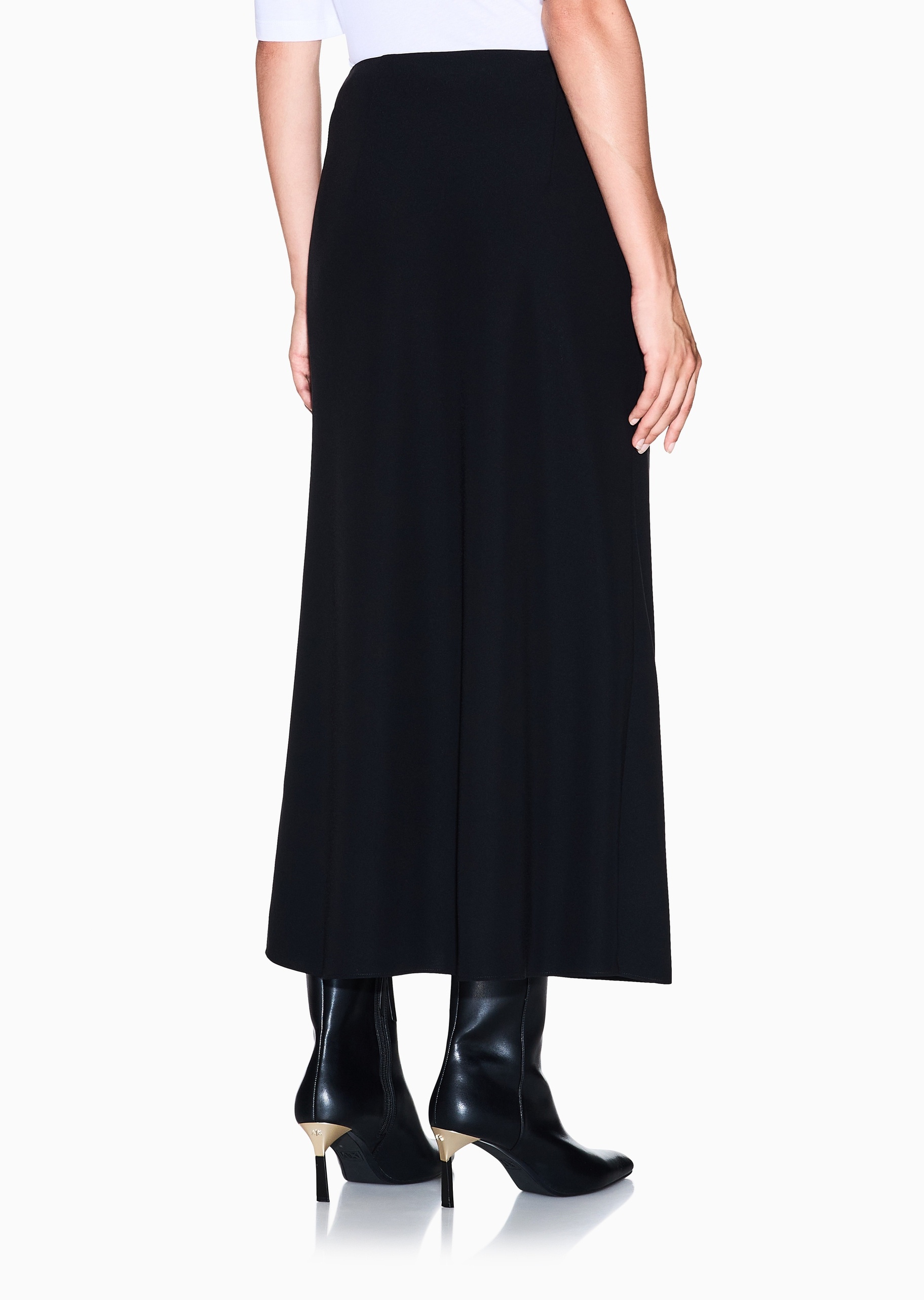 ARMANI EXCHANGE 女士长款纯色单粒纽扣高开叉半身裙