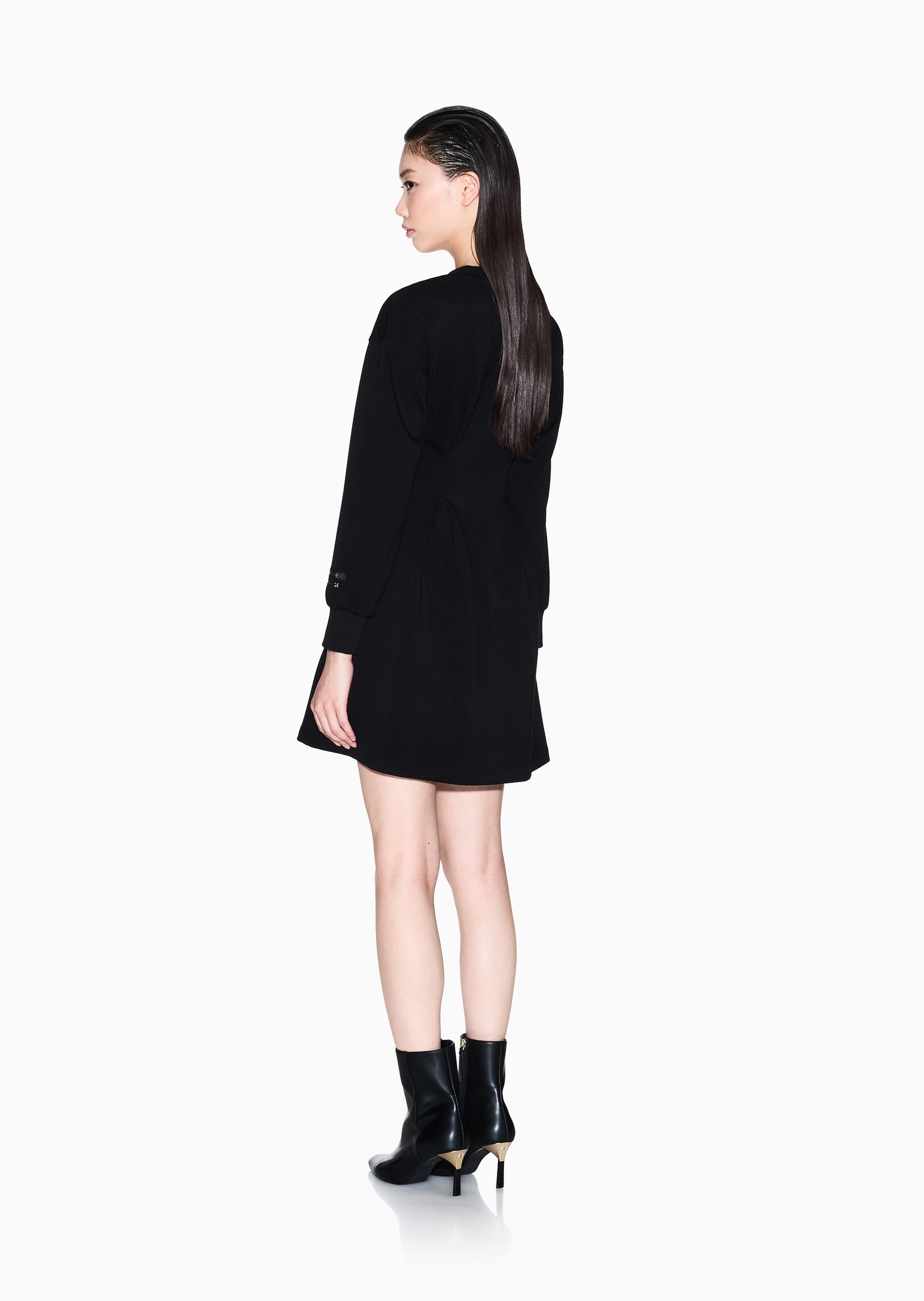 ARMANI EXCHANGE 女士弹力长袖V领字母标识连衣裙