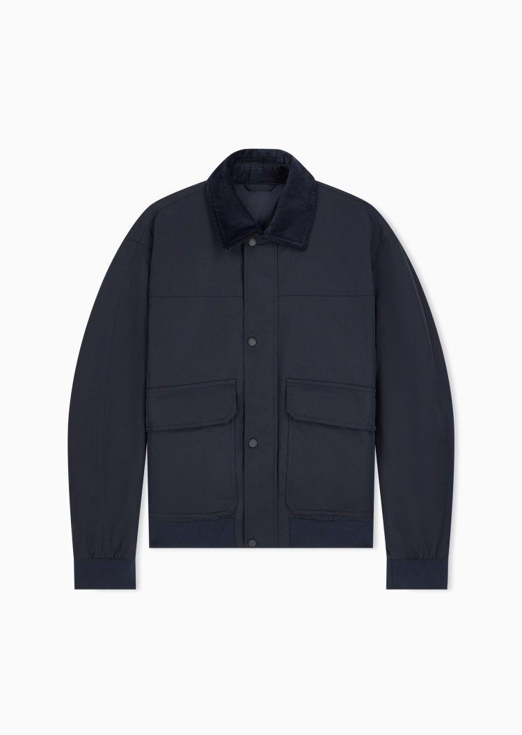 ARMANI EXCHANGE 男士短款翻领通勤工装夹克棉服外套