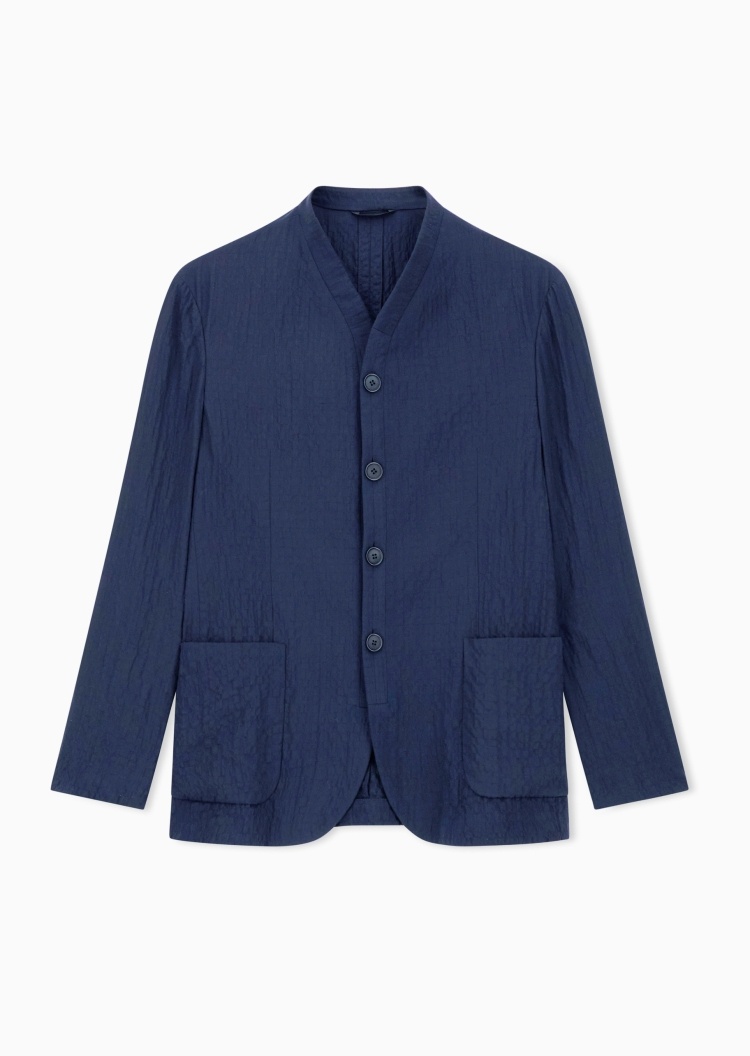 Giorgio Armani 男士长袖V领单排扣商务休闲西装外套