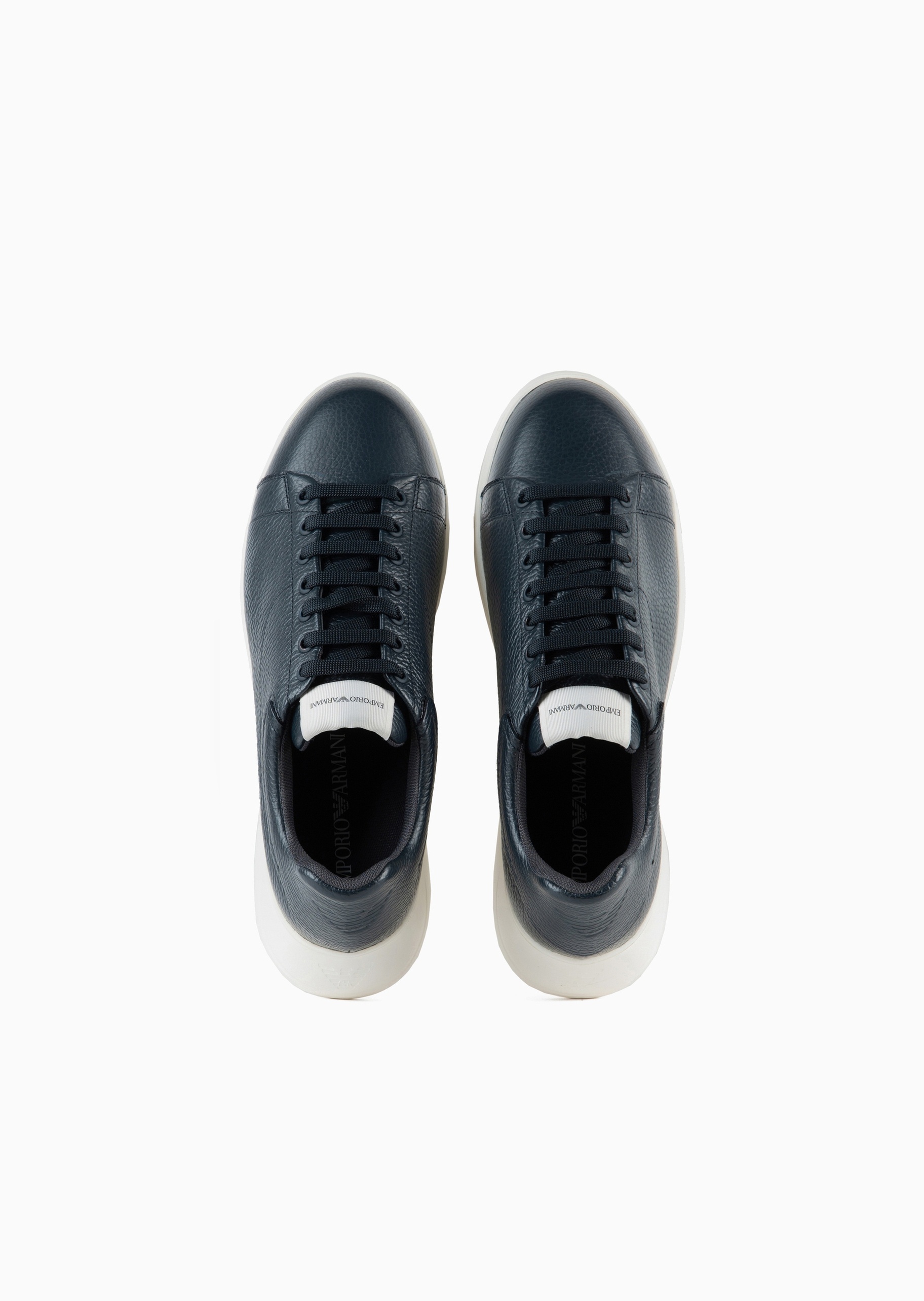 Emporio Armani 男士粒面牛皮绑带轻户外休闲运动鞋