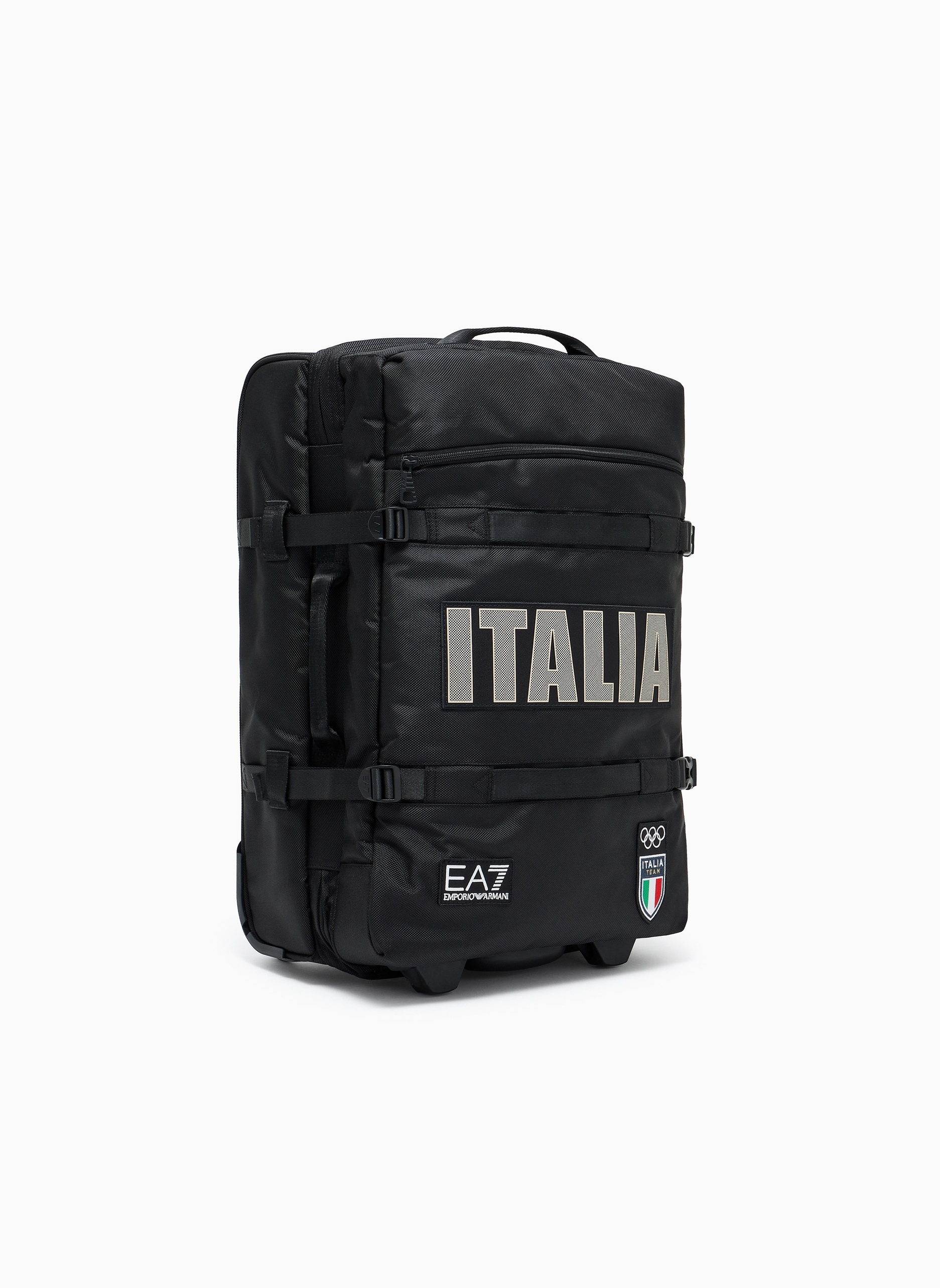 EA7 男女同款环绕拉链方形四滚轮户外运动旅行箱