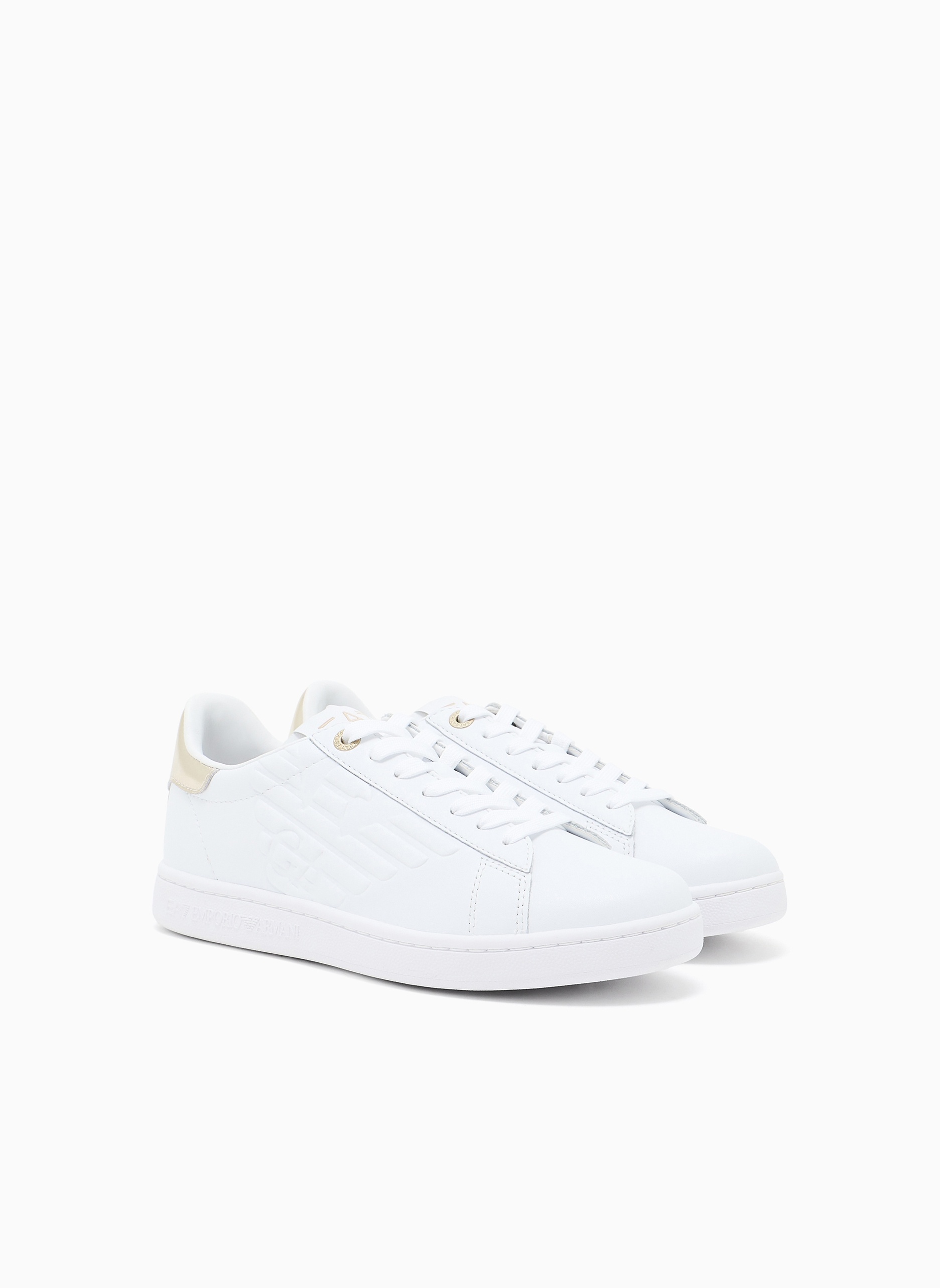 EA7 男女同款系带低帮平底板鞋运动鞋