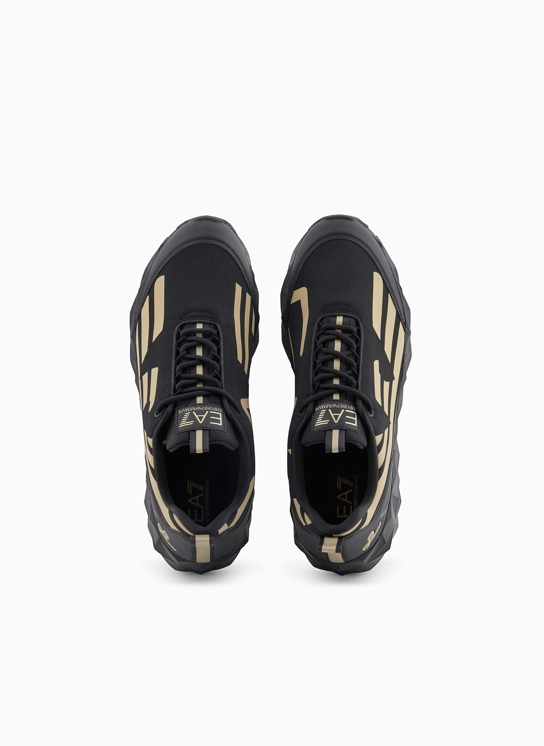 EA7 男女同款系带低帮鹰标LOGO运动鞋