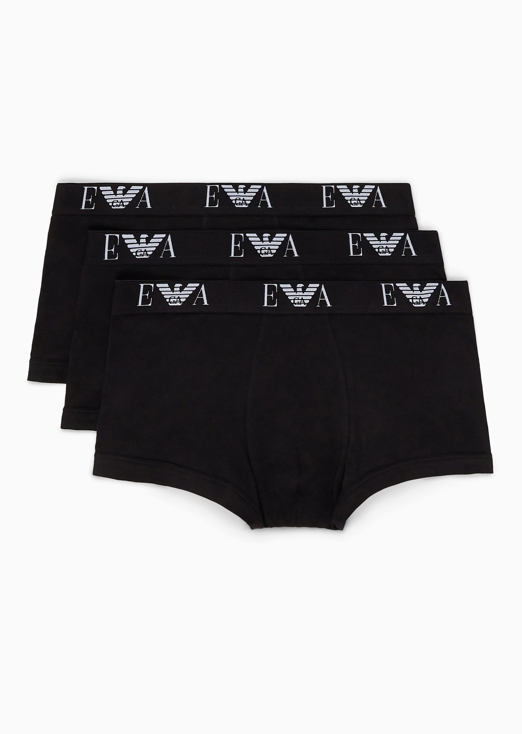 Emporio Armani 男士纯棉合身平角三条装内裤套装