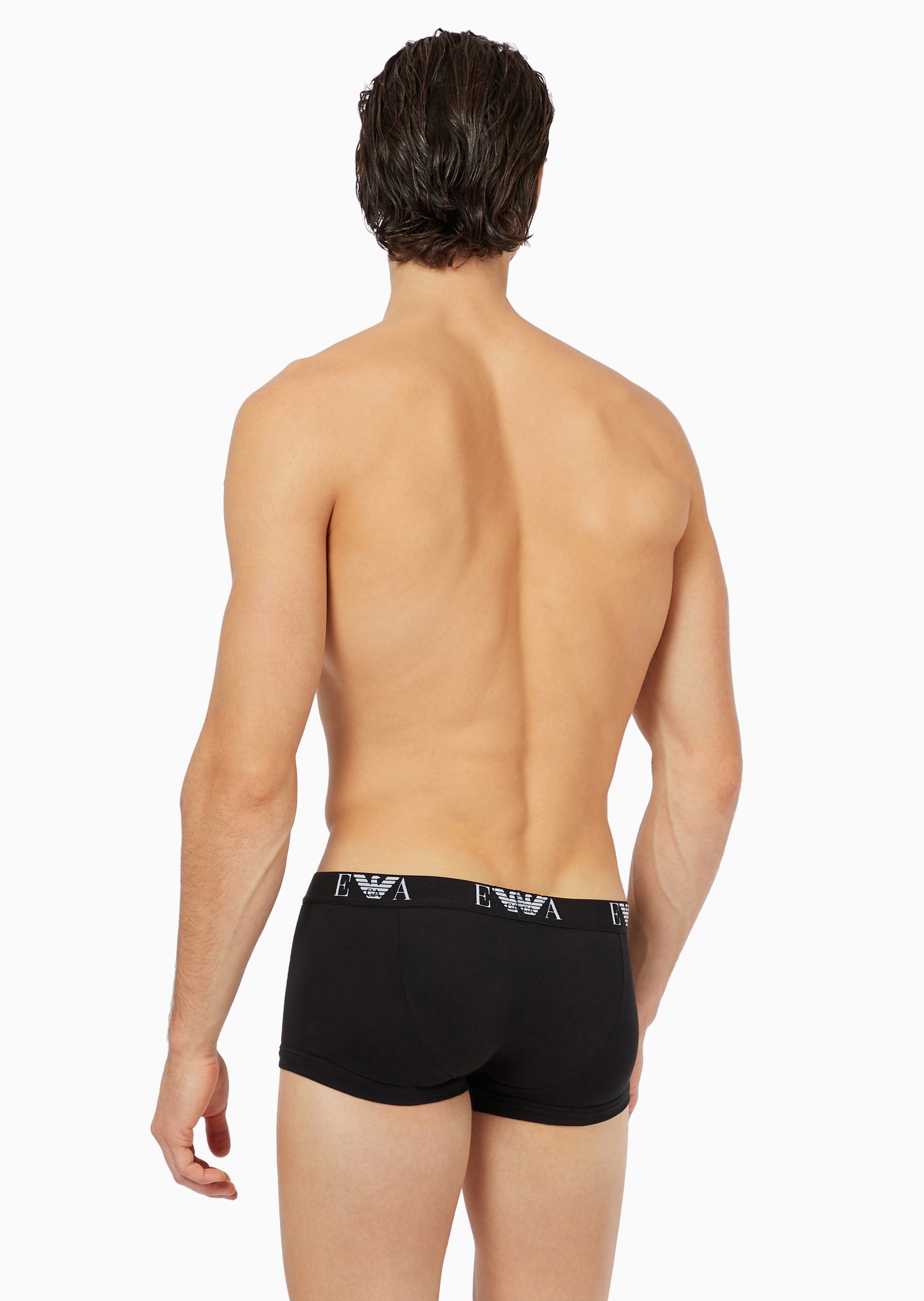 Emporio Armani 男士纯棉合身平角三条装内裤套装