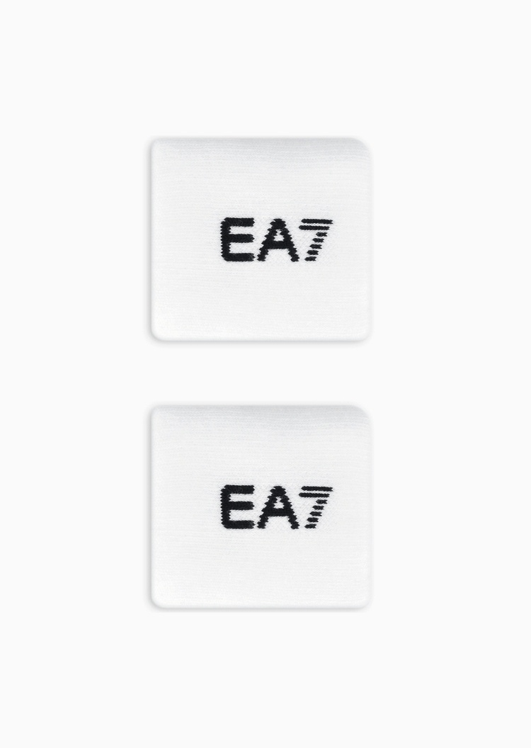 EA7 女士棉质弹力一副装LOGO提花网球腕带