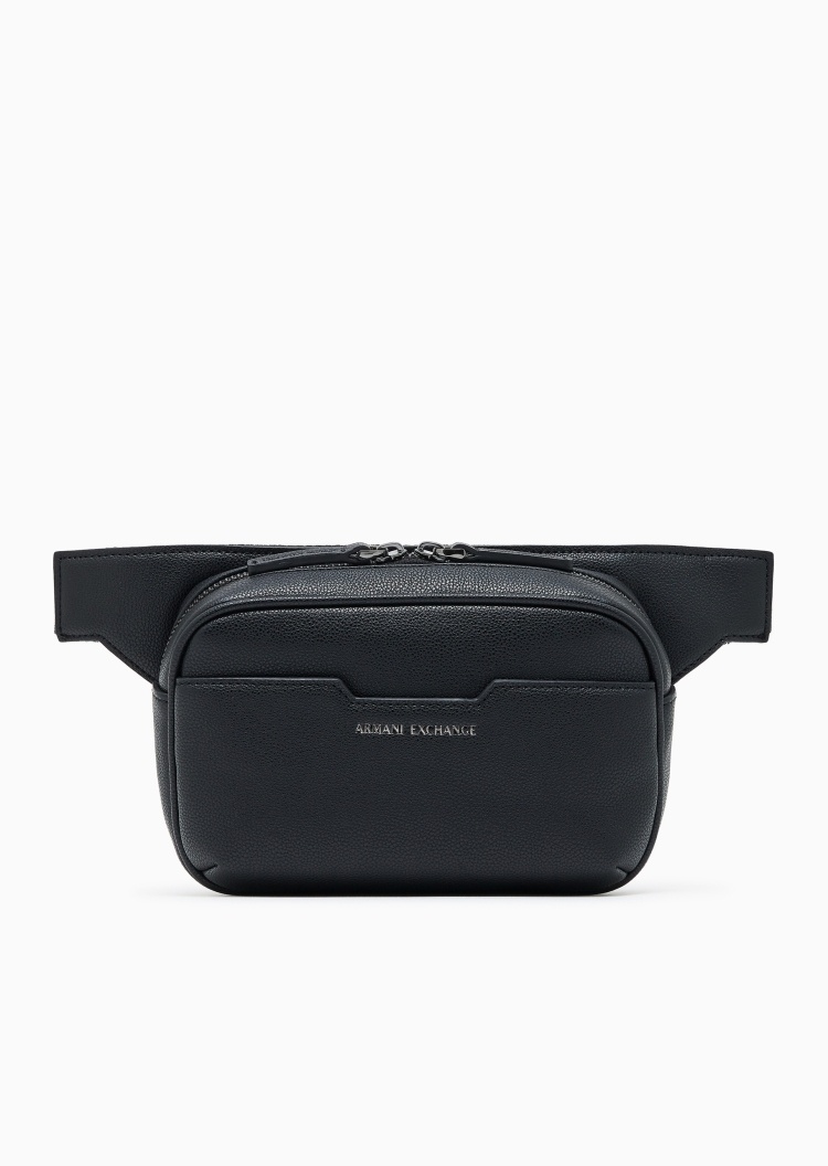 ARMANI EXCHANGE 男士拉链盒型可调节袢带通勤斜挎腰包