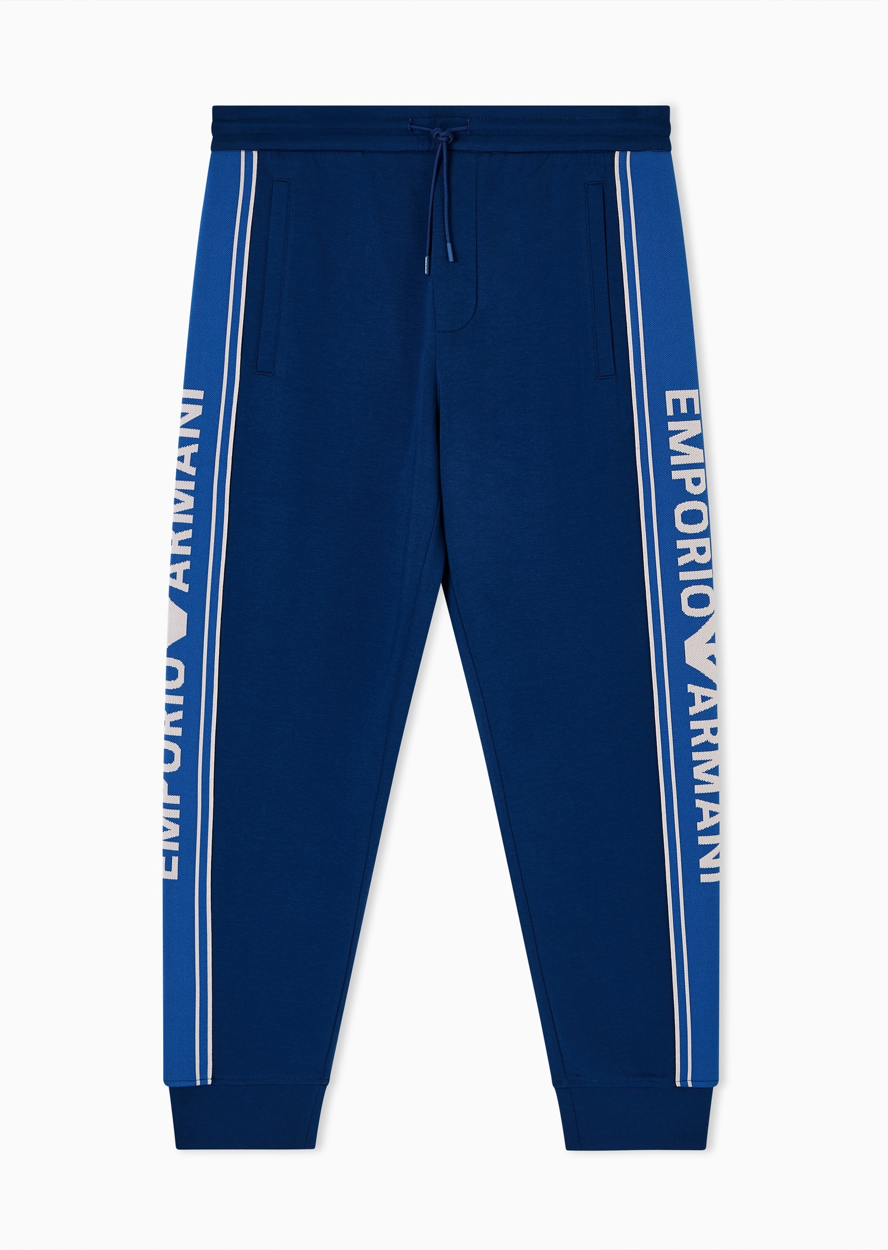Emporio Armani 男士宽松休闲复古锥形束脚运动卫裤
