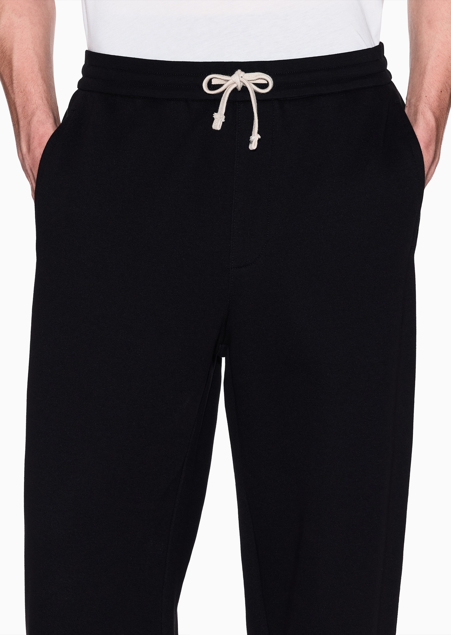 ARMANI EXCHANGE 男士棉质宽松长款锥形束脚慢跑卫裤