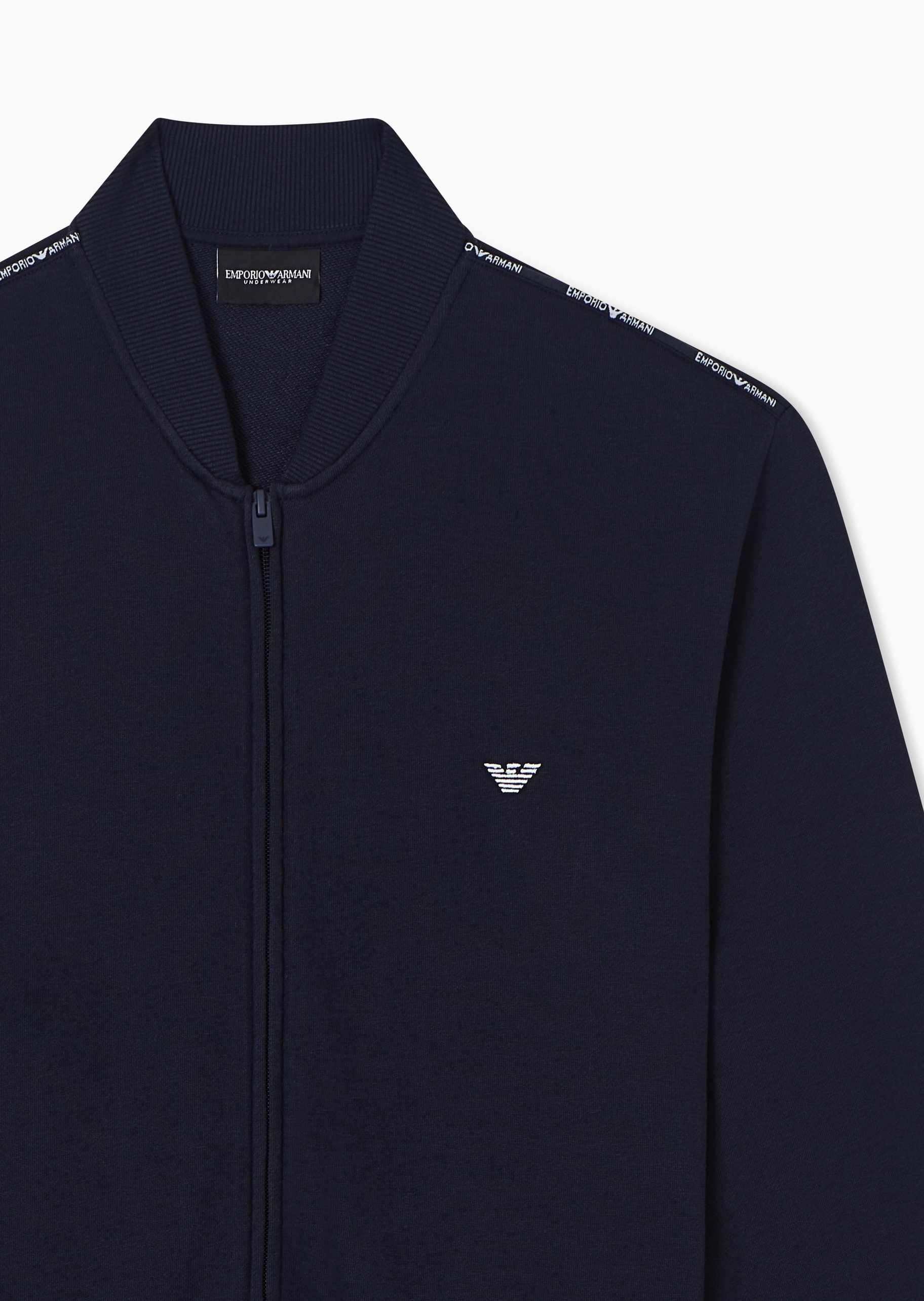 Emporio Armani 男士棒球领开衫束脚长裤家居服套装