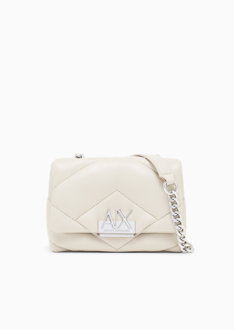 ARMANI EXCHANGE 女士翻盖通勤单肩斜挎迷你邮差包