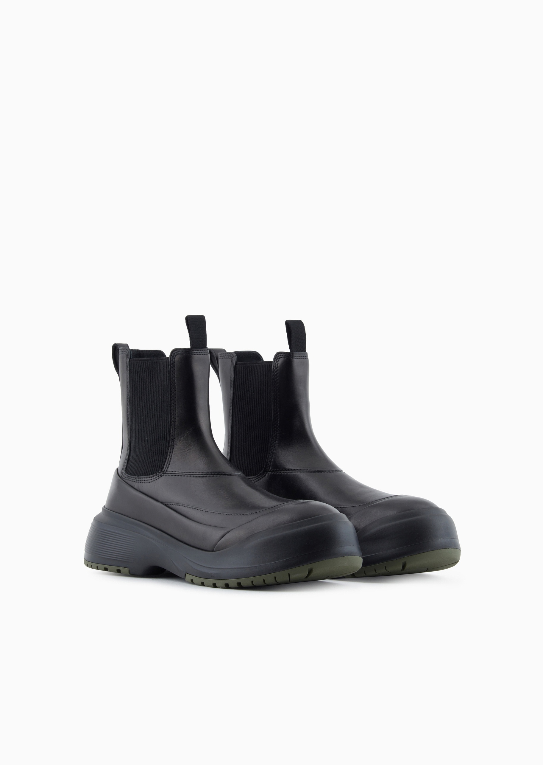 Emporio Armani 男士商务通勤休闲鞋复古风牛皮靴子