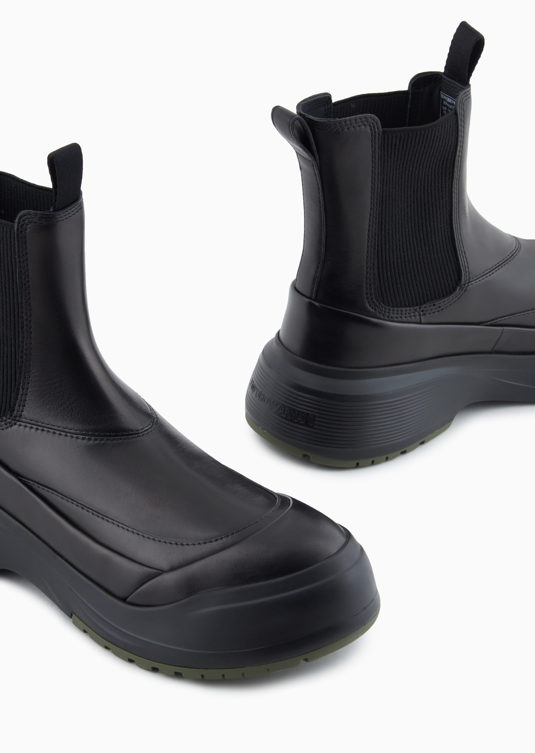 Emporio Armani 男士商务通勤休闲鞋复古风牛皮靴子