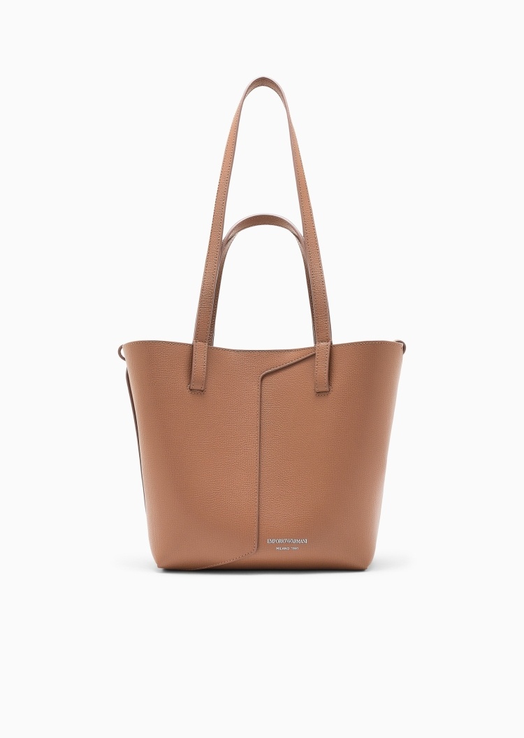 Emporio Armani 女士牛剖层革中号手提单肩托特包
