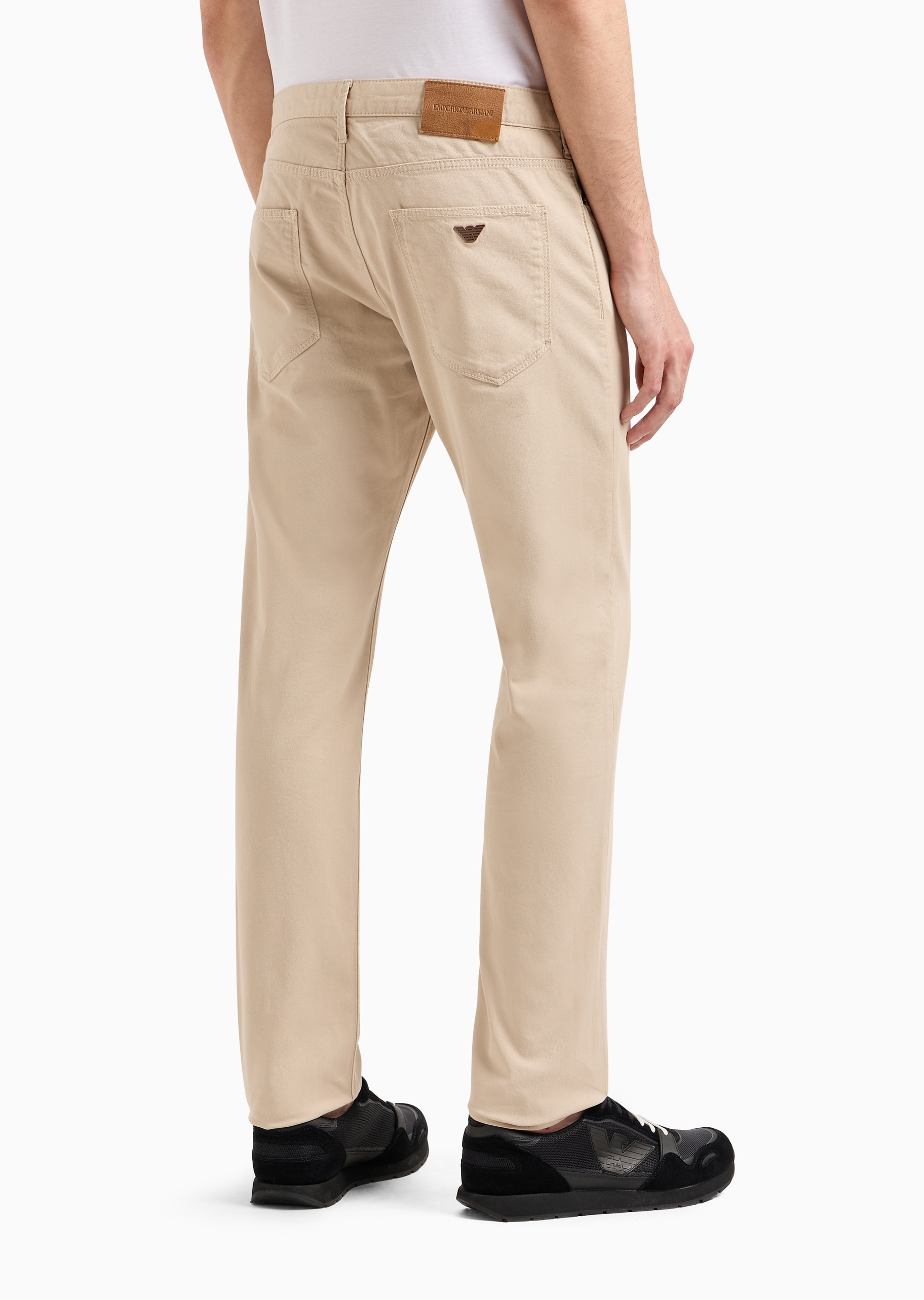 Emporio Armani 男士弹力修身低腰直筒复古纯棉牛仔裤