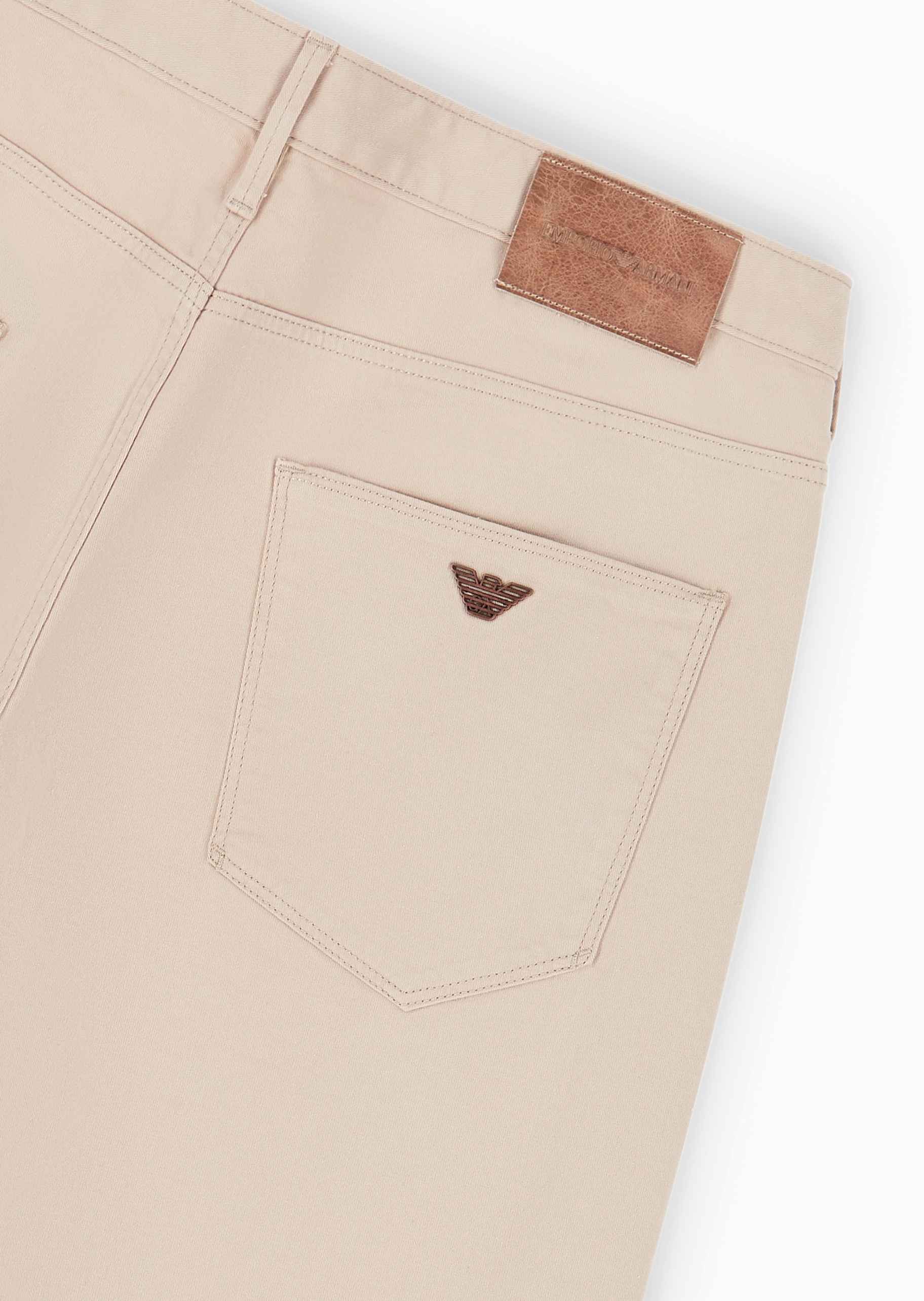 Emporio Armani 男士弹力修身低腰直筒复古纯棉牛仔裤